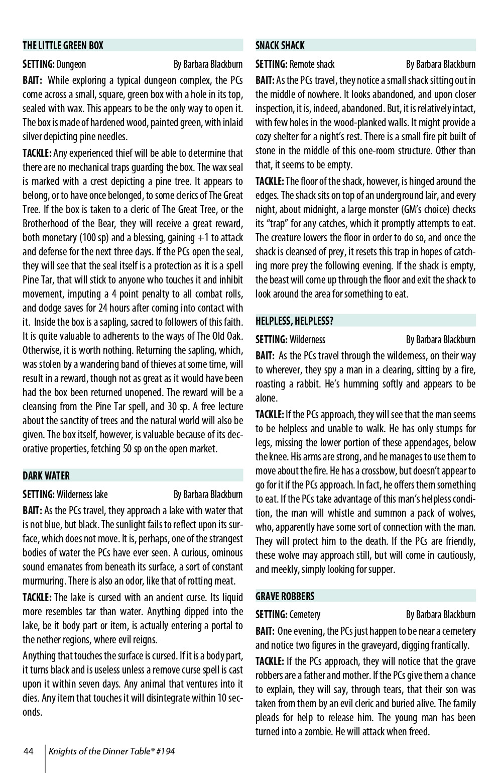 Read online Knights of the Dinner Table comic -  Issue #194 - 46