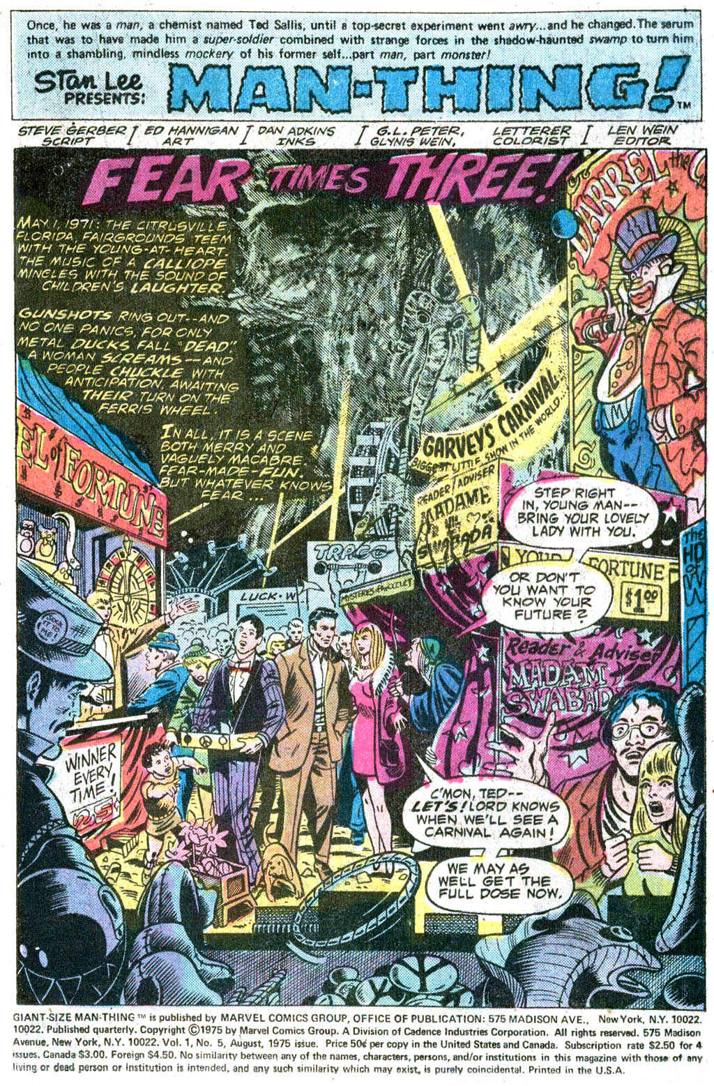 Read online Giant-Size Man-Thing comic -  Issue #5 - 2