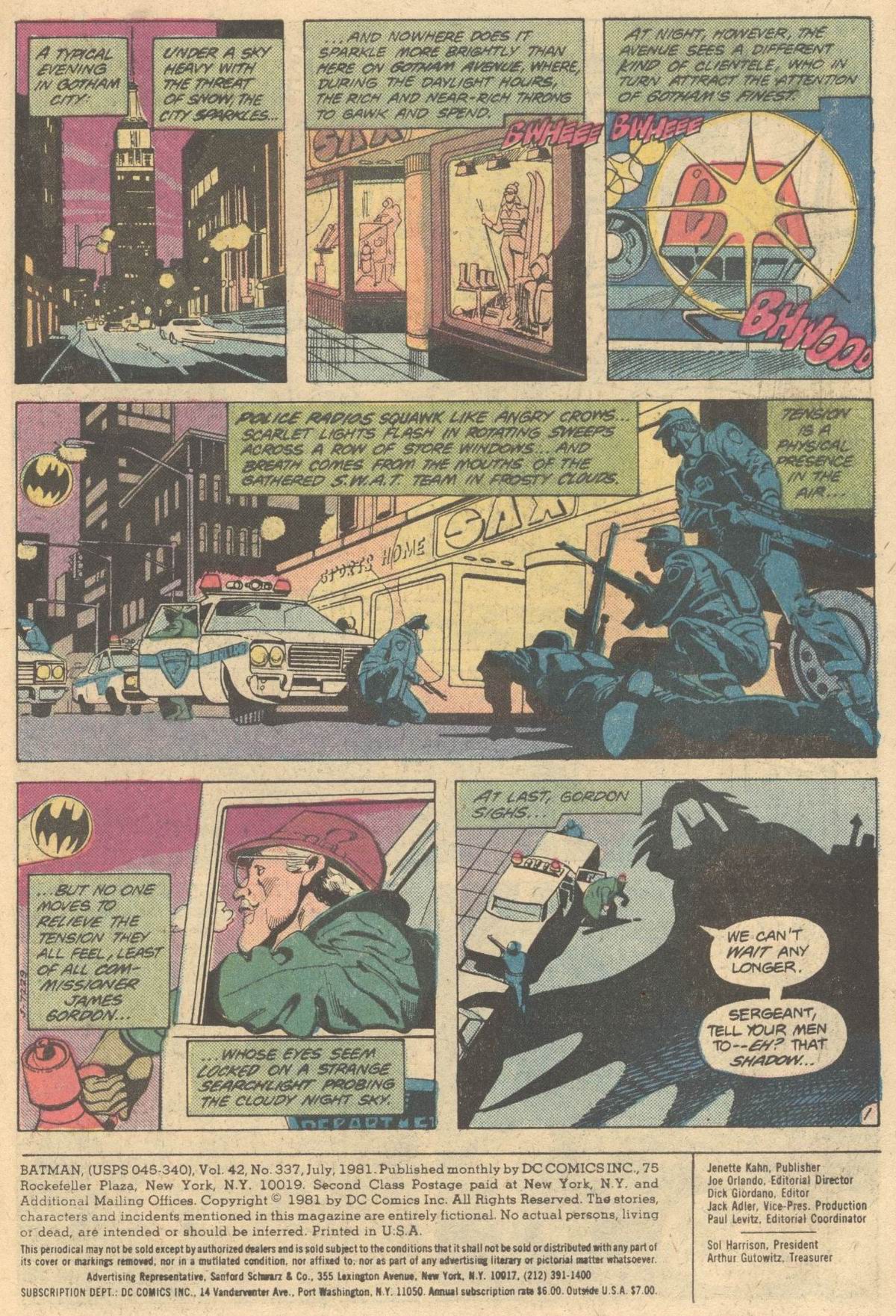 Read online Batman (1940) comic -  Issue #337 - 2