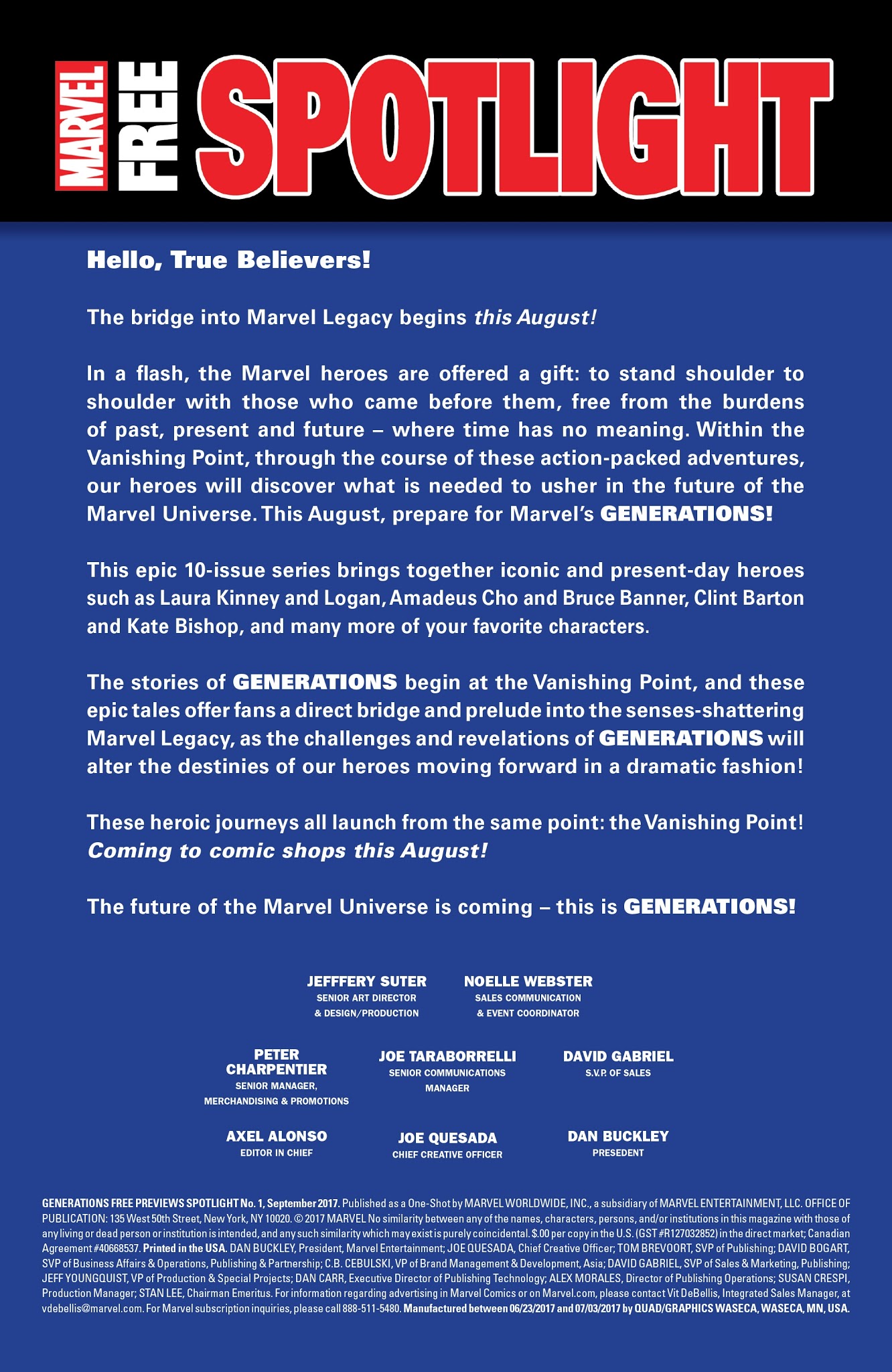 Read online Generations Free Previews Spotlight comic -  Issue # Full - 2