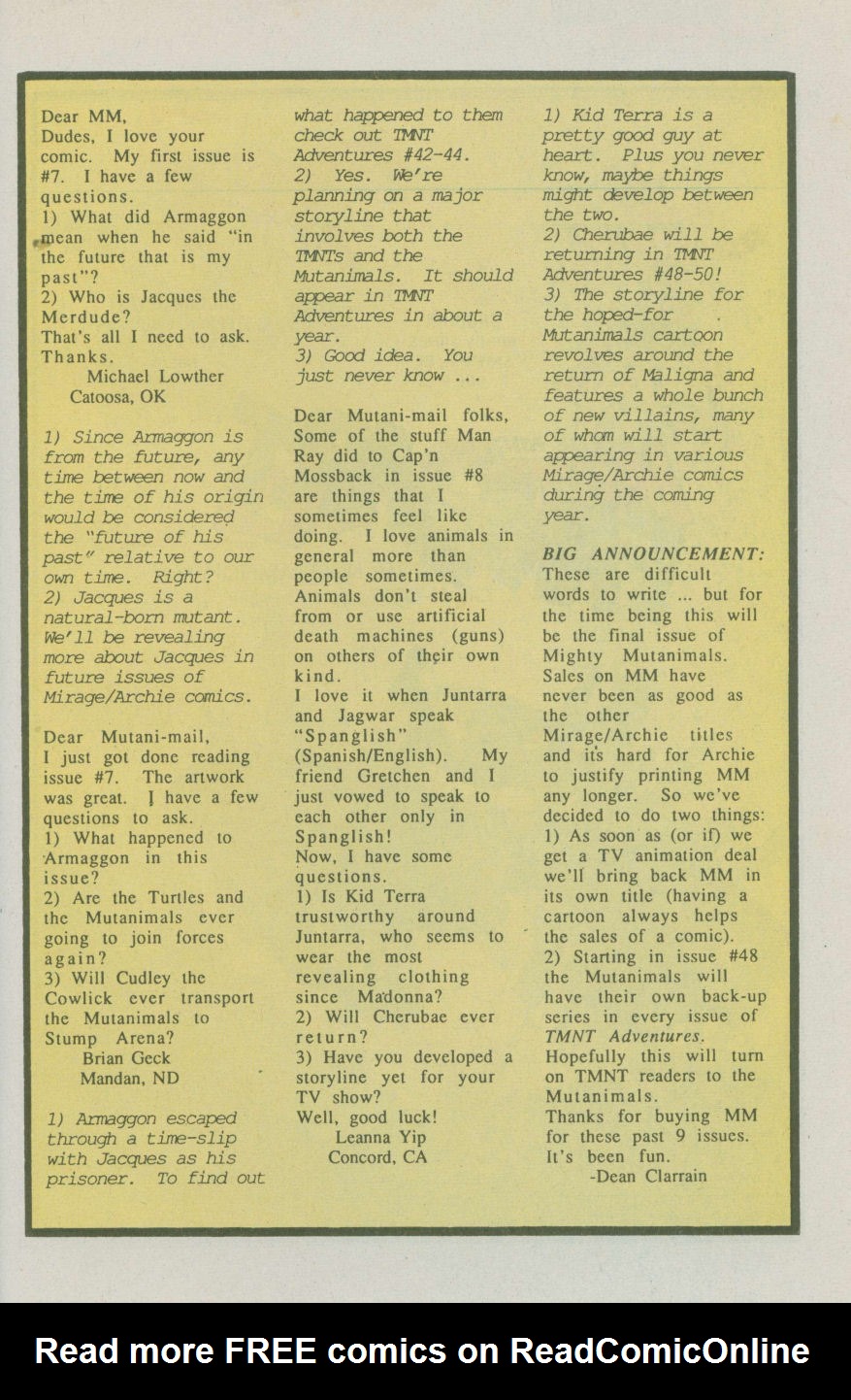 Read online Mighty Mutanimals (1992) comic -  Issue #9 - 27