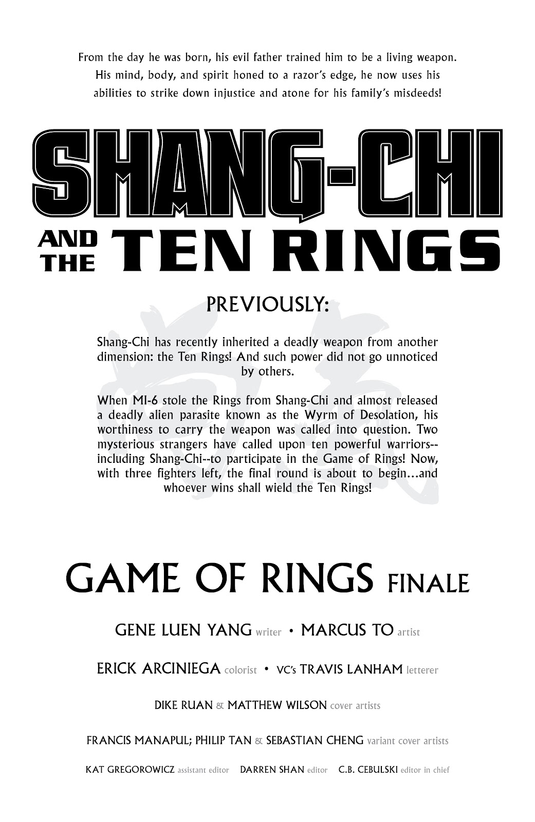 Shang-Chi and the Ten Rings issue 6 - Page 3