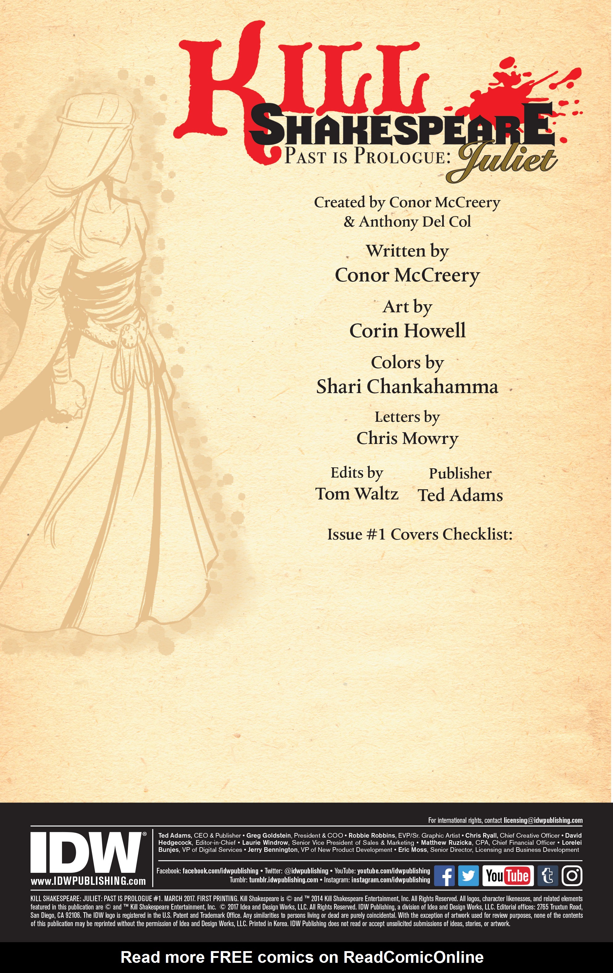 Read online Kill Shakespeare: Juliet: Past is Prologue comic -  Issue #1 - 2