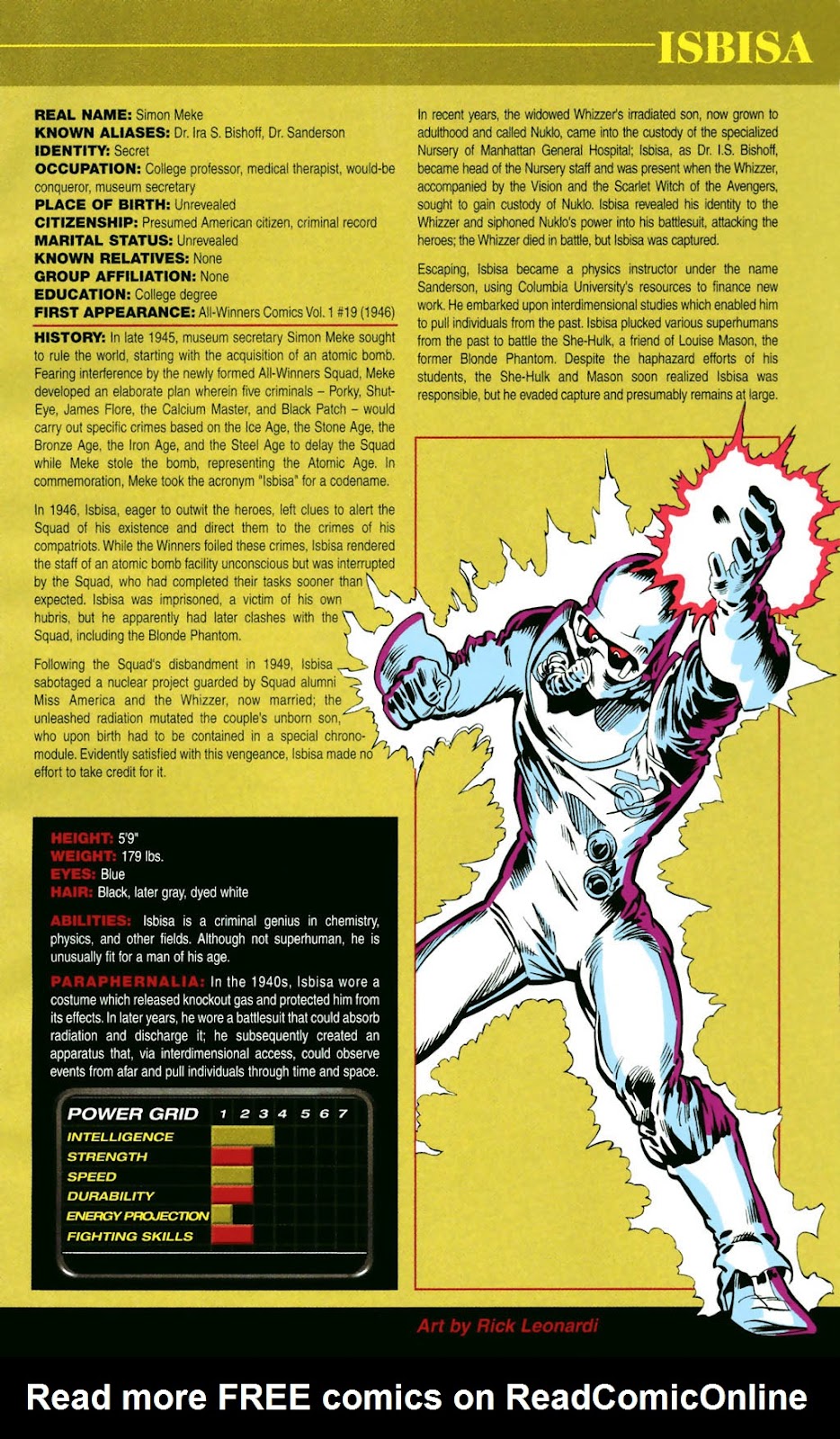 The Official Handbook of the Marvel Universe: Golden Age issue Full - Page 23