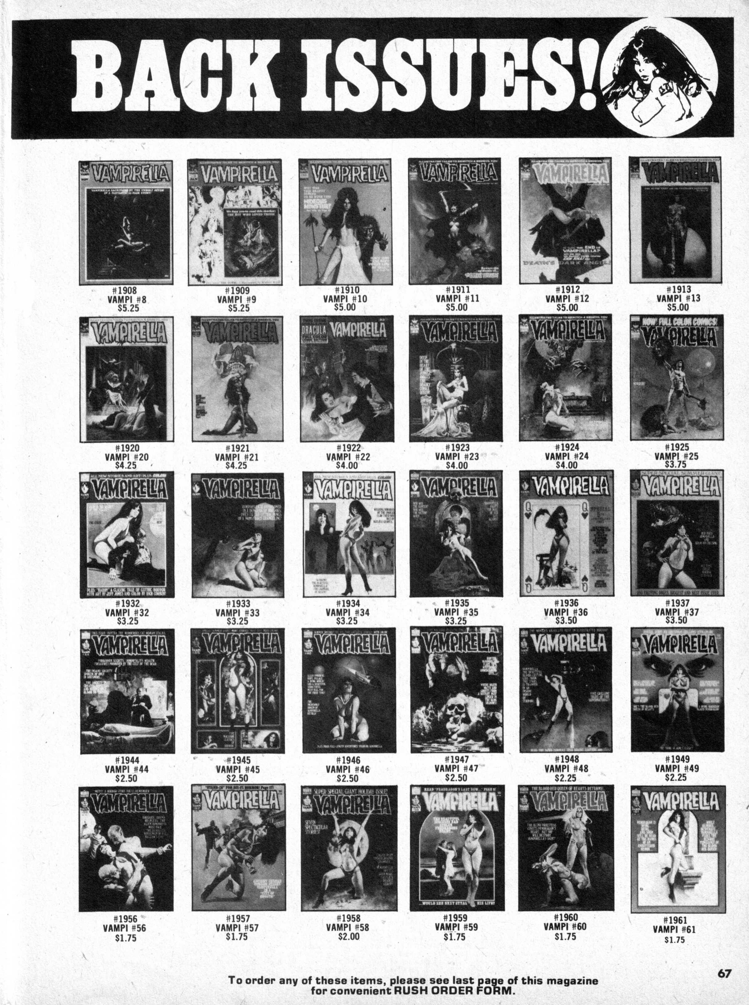 Read online Vampirella (1969) comic -  Issue #62 - 67