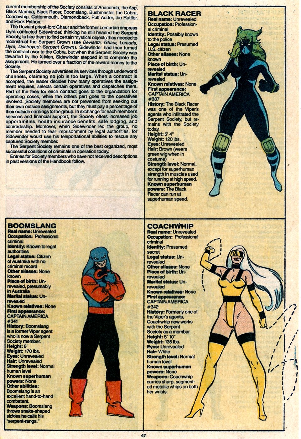 Read online The Official Handbook of the Marvel Universe: Update '89 comic -  Issue #6 - 49
