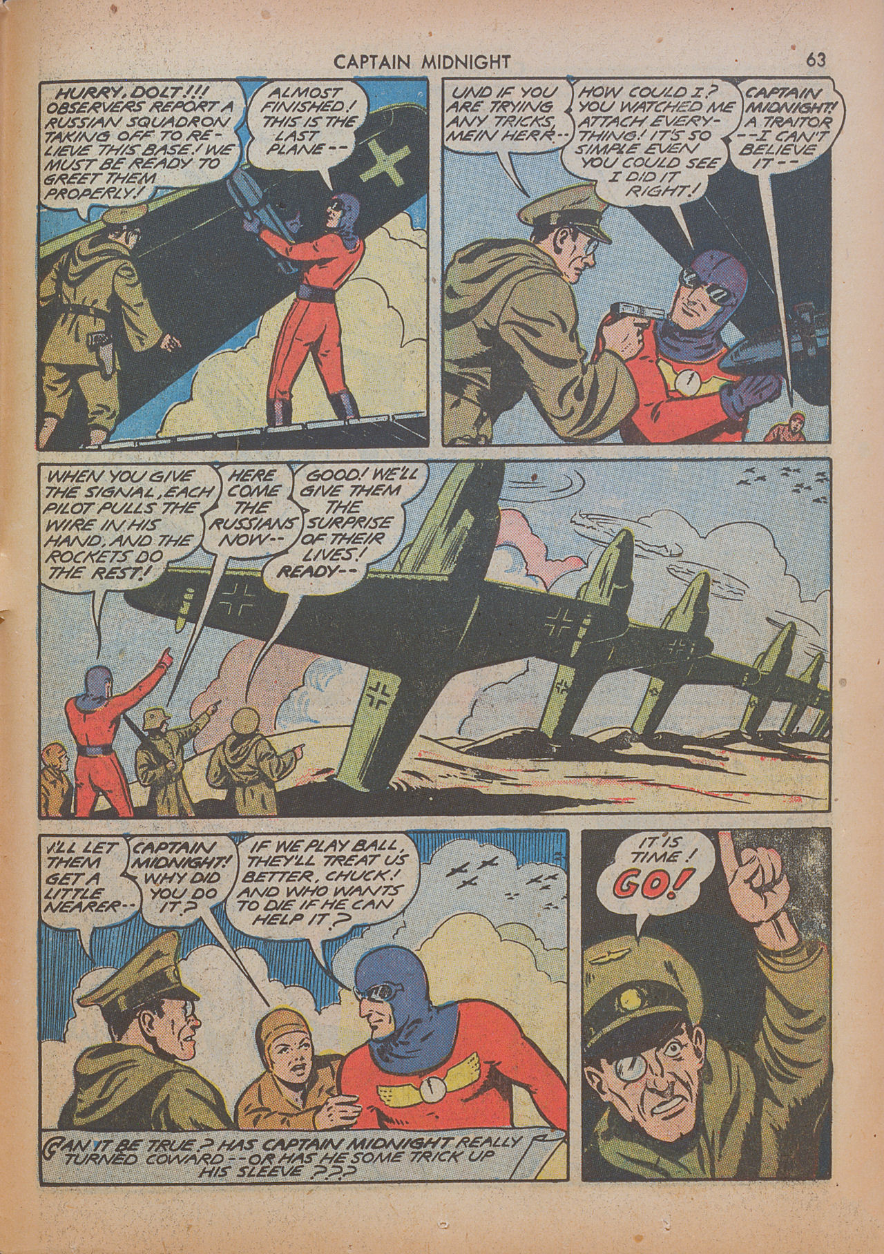 Read online Captain Midnight (1942) comic -  Issue #8 - 63