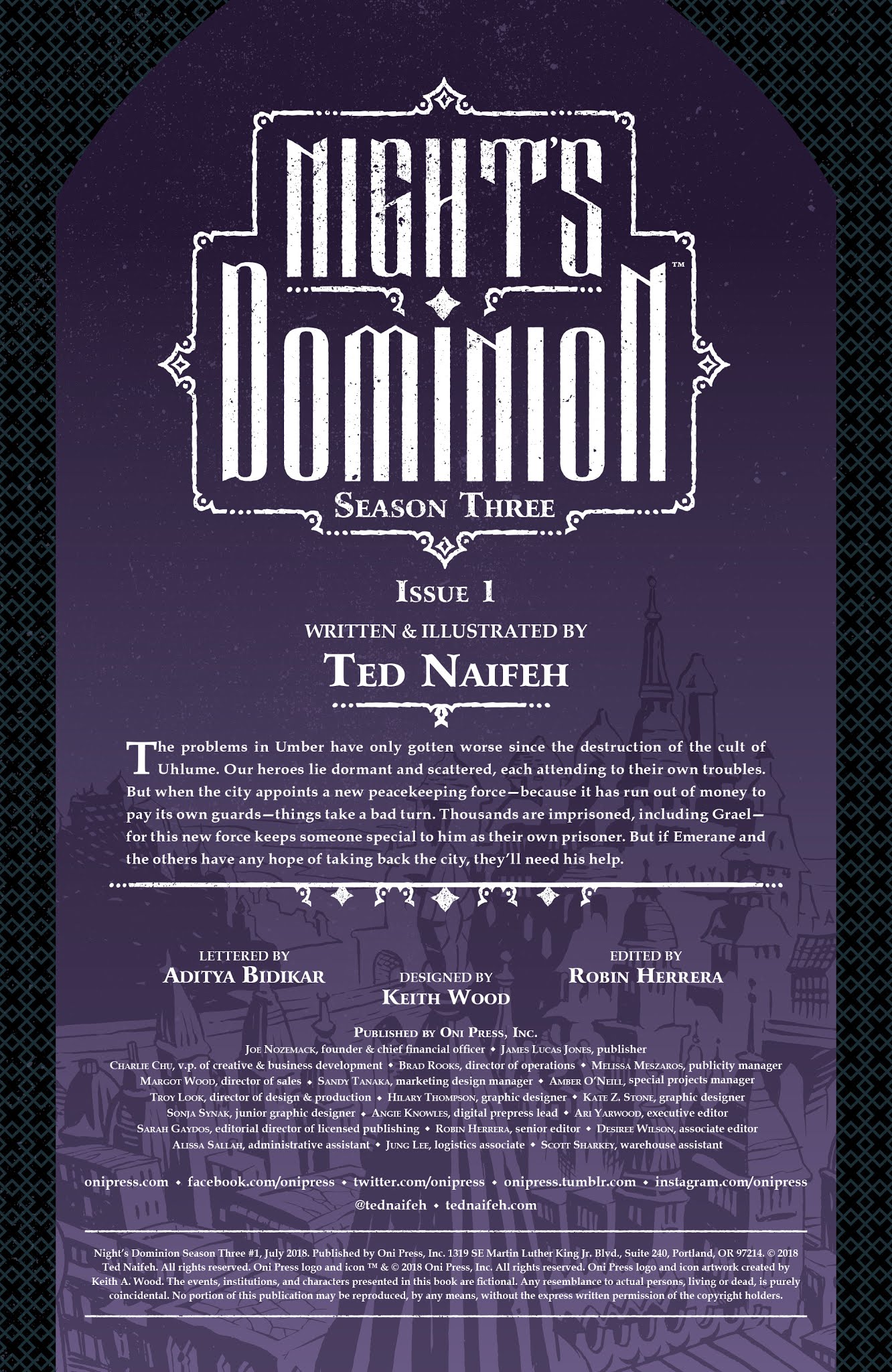 Read online Night's Dominion: Season Three comic -  Issue #1 - 2