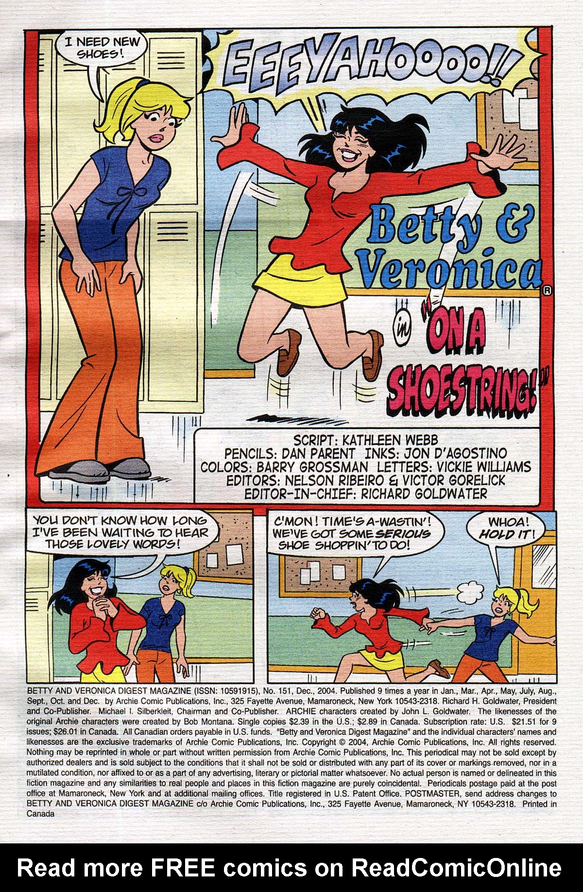 Read online Betty and Veronica Digest Magazine comic -  Issue #151 - 3