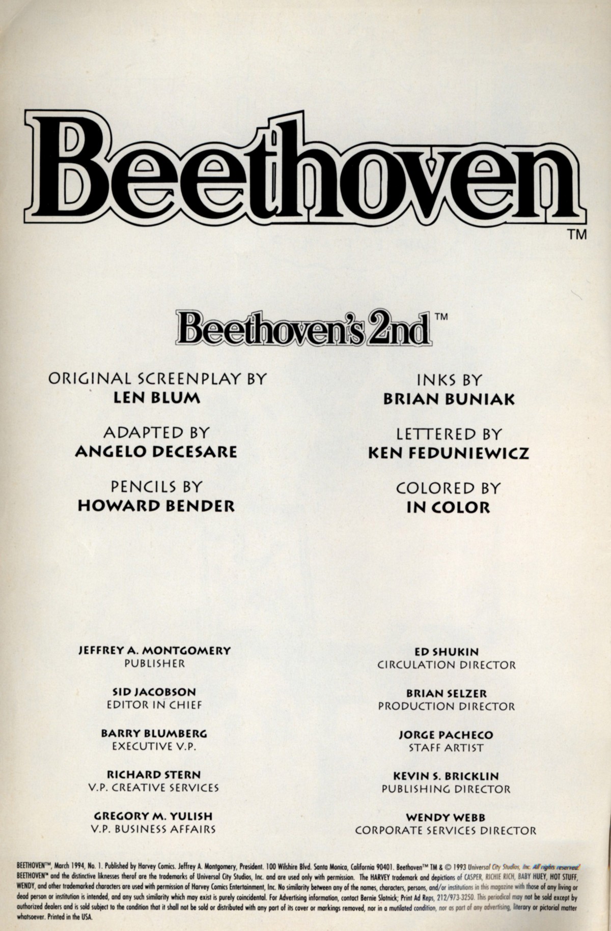 Read online Beethoven comic -  Issue #1 - 2