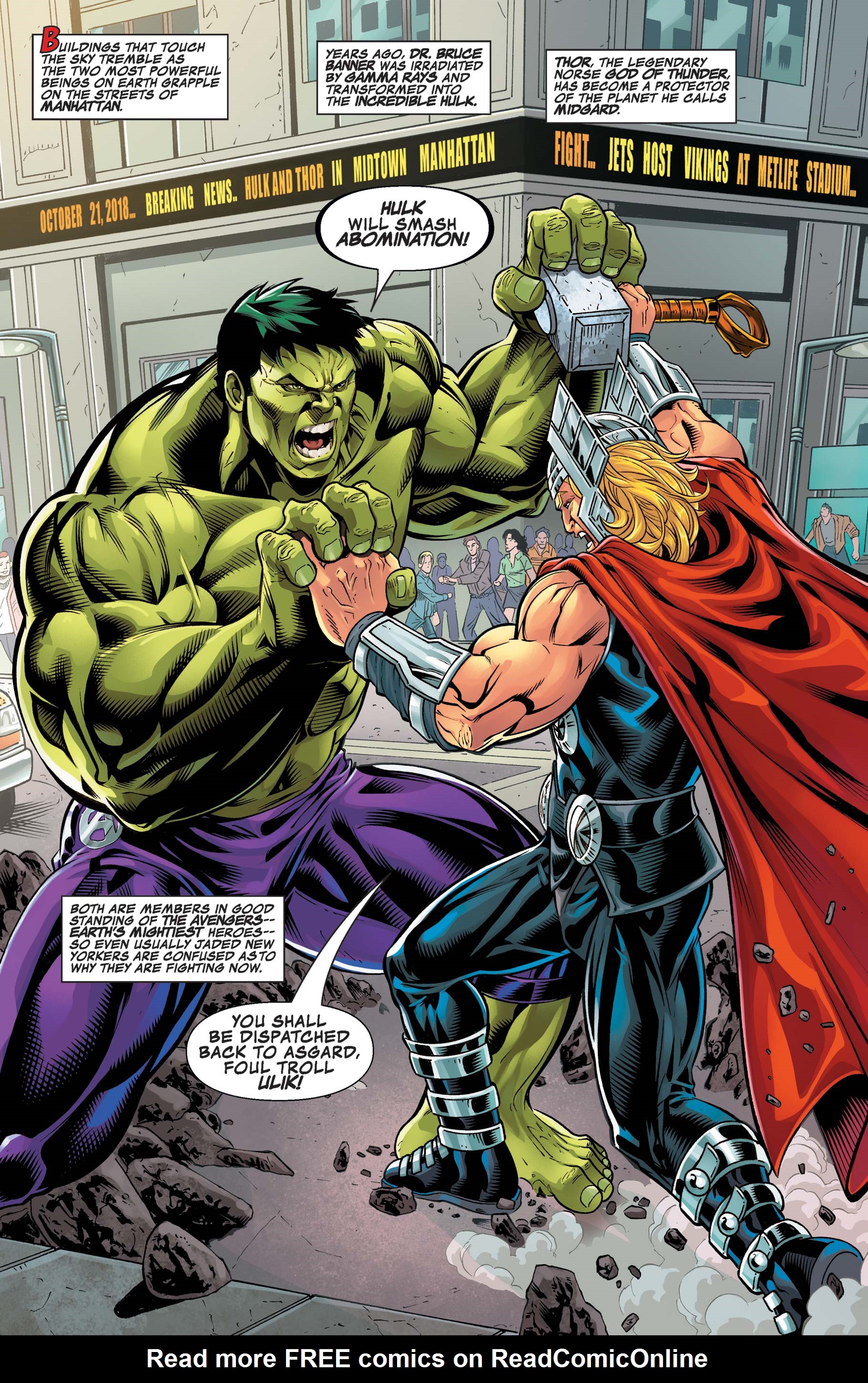 Read online The Incredible Hulk vs. The Mighty Thor: New York Jets Exclusive comic -  Issue # Full - 3