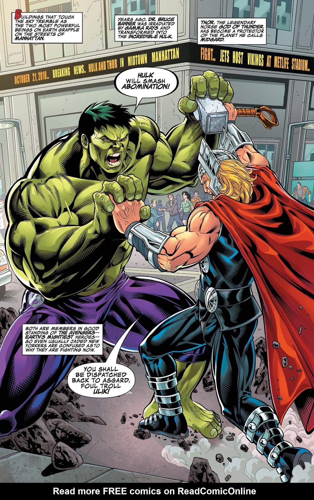 The Incredible Hulk vs. The Mighty Thor: New York Jets Exclusive issue Full - Page 3