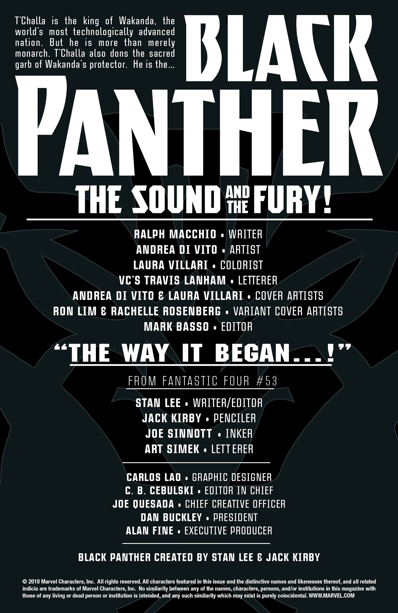 Read online Black Panther: The Sound and the Fury comic -  Issue # Full - 2