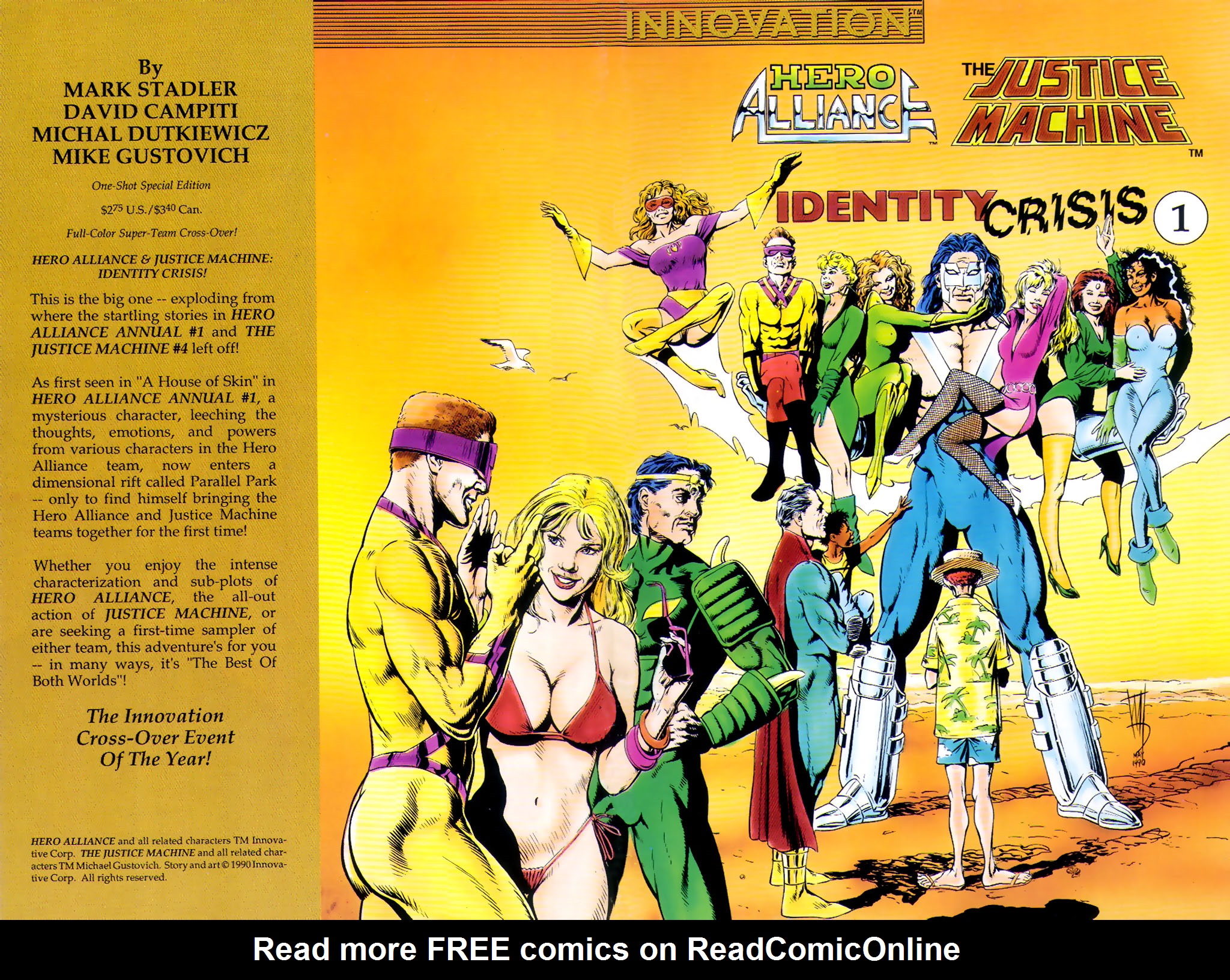 Read online Hero Alliance & Justice Machine: Identity Crisis comic -  Issue # Full - 1