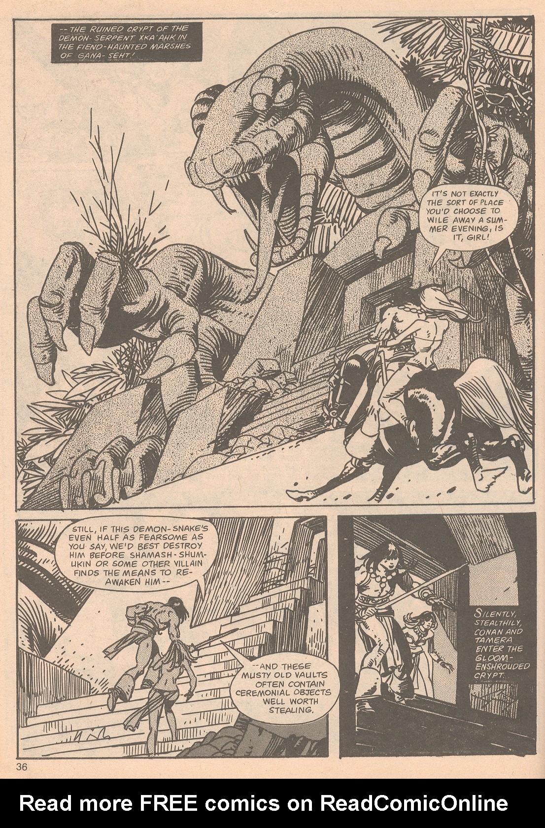 Read online The Savage Sword Of Conan comic -  Issue #65 - 36