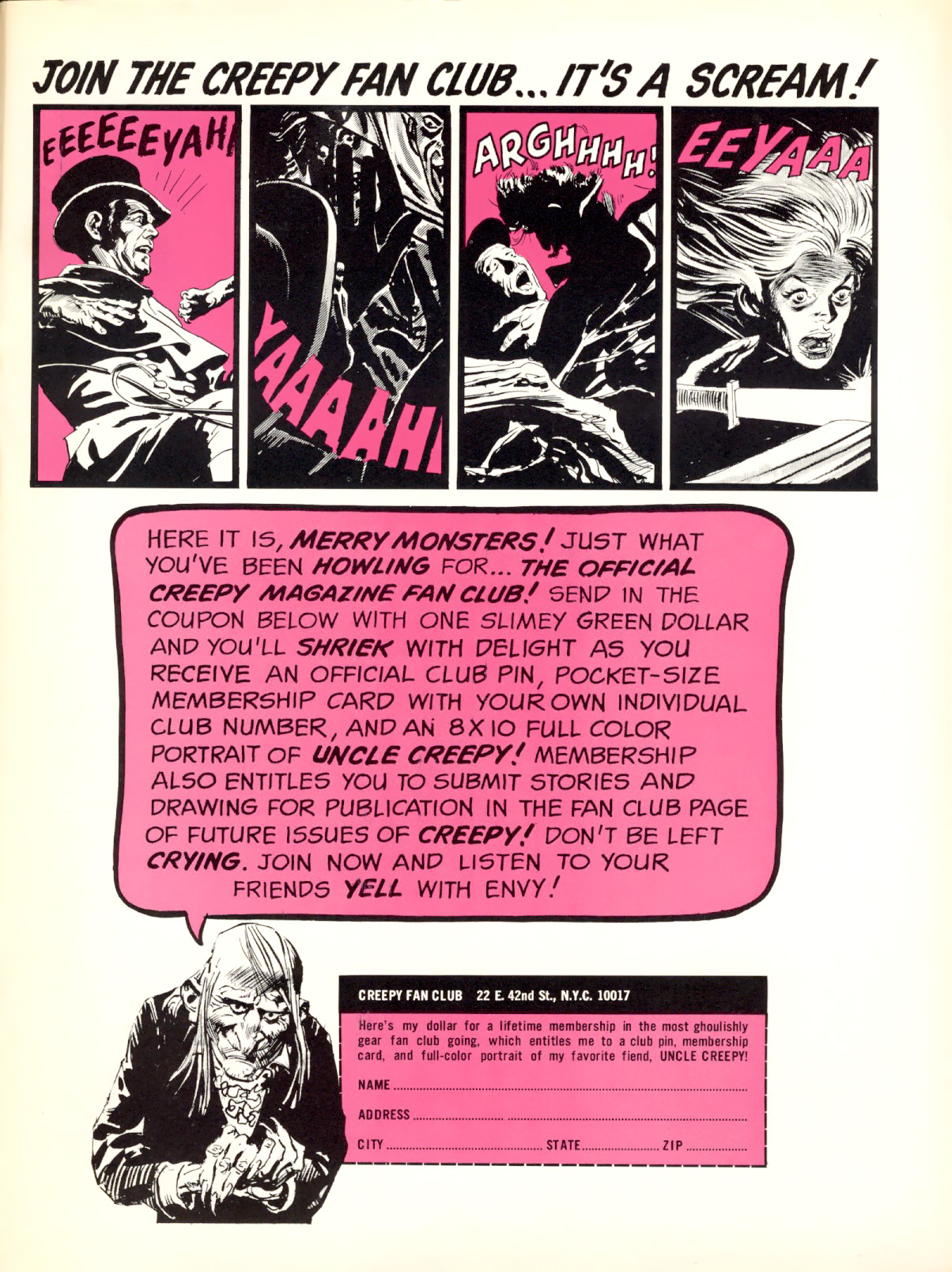 Read online Creepy (1964) comic -  Issue #23 - 56