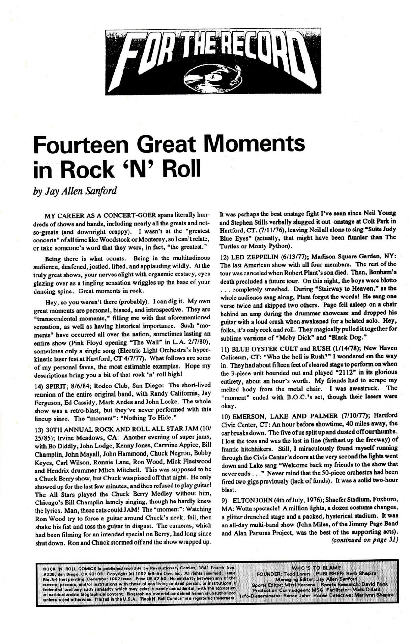 Read online Rock N' Roll Comics comic -  Issue #54 - 2