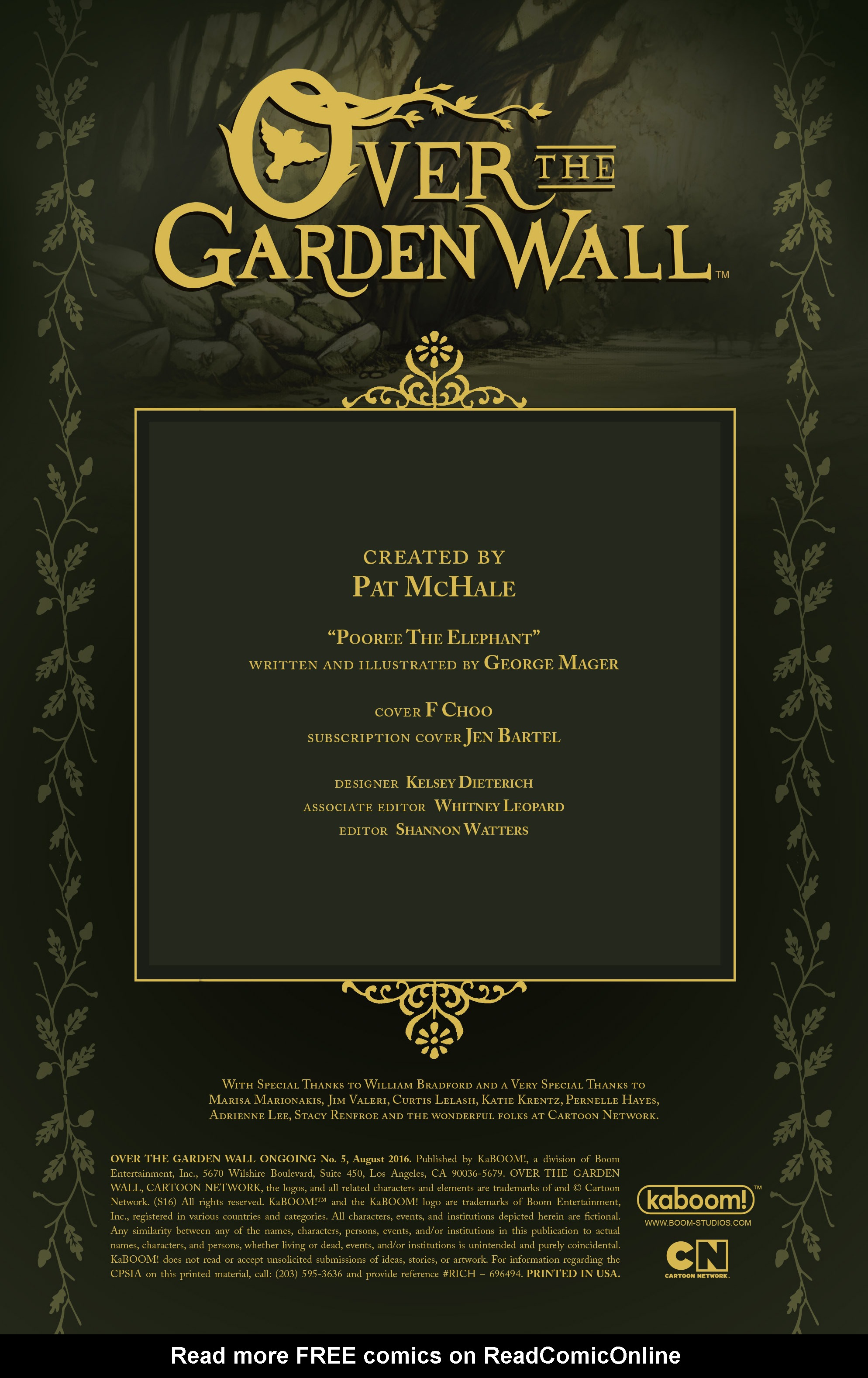 Read online Over the Garden Wall (2016) comic -  Issue #5 - 2