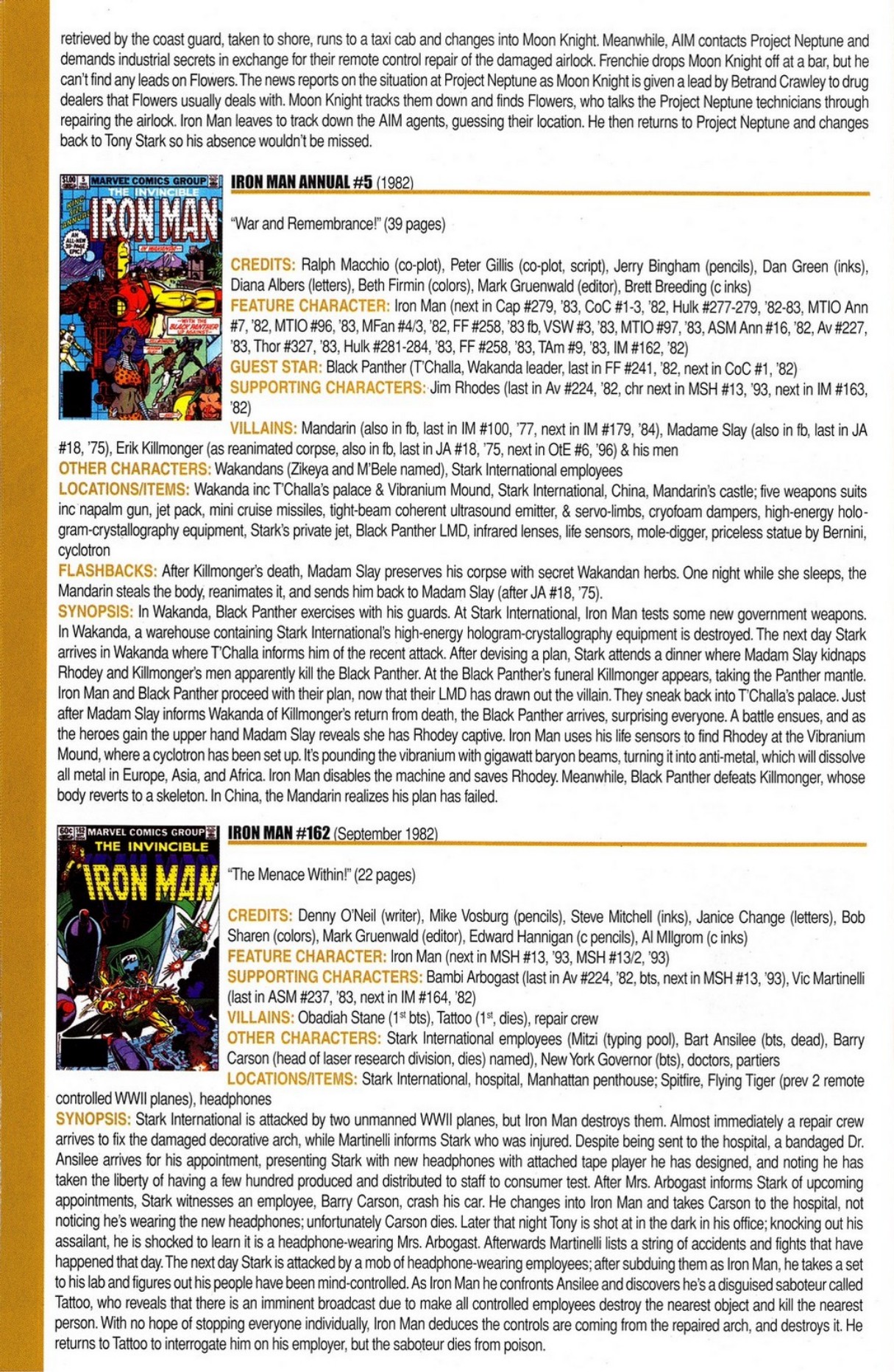 Read online Official Index to the Marvel Universe comic -  Issue #5 - 42