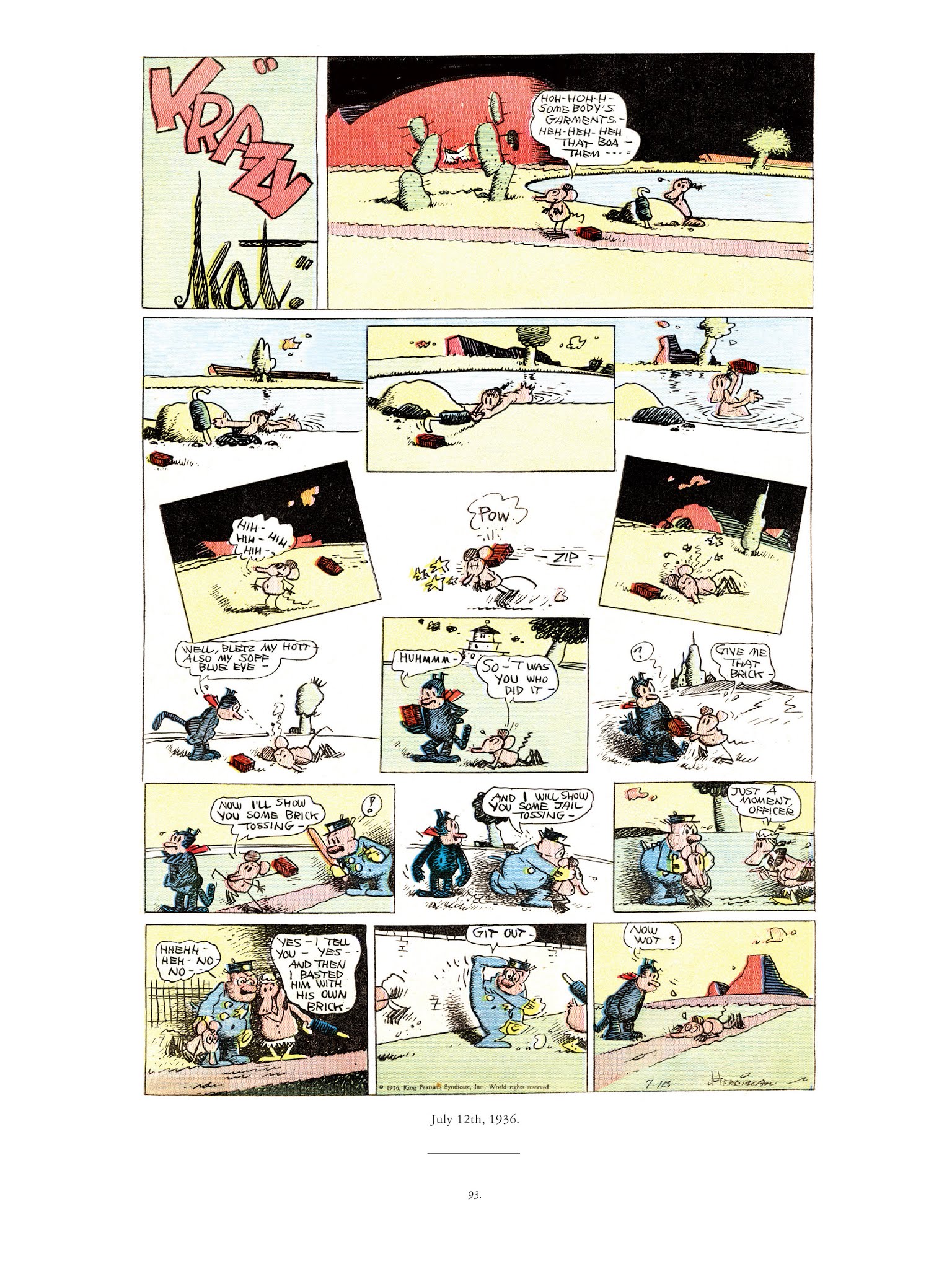 Read online Krazy & Ignatz comic -  Issue # TPB 9 - 91