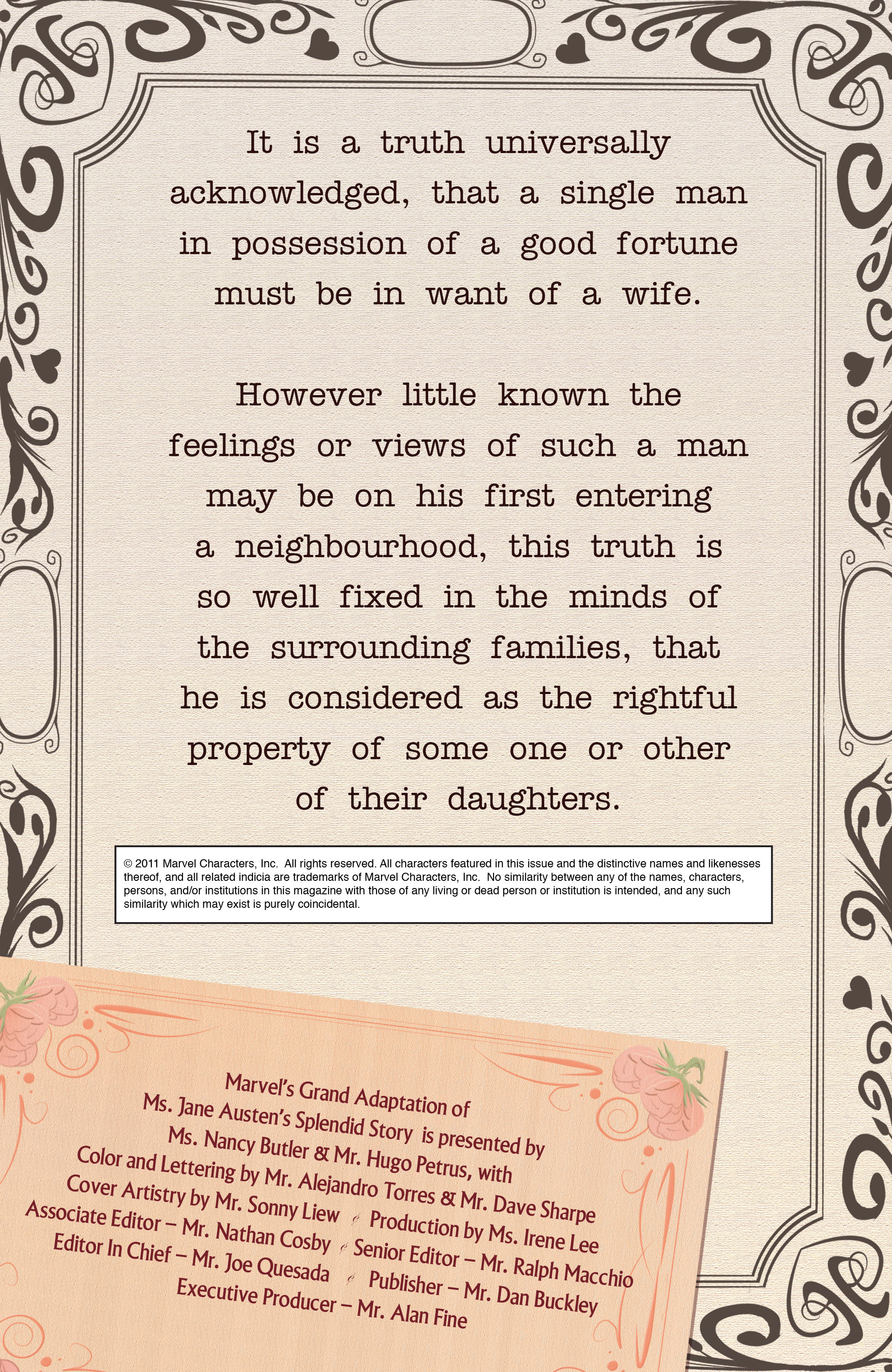 Read online Pride & Prejudice (2009) comic -  Issue #1 - 2
