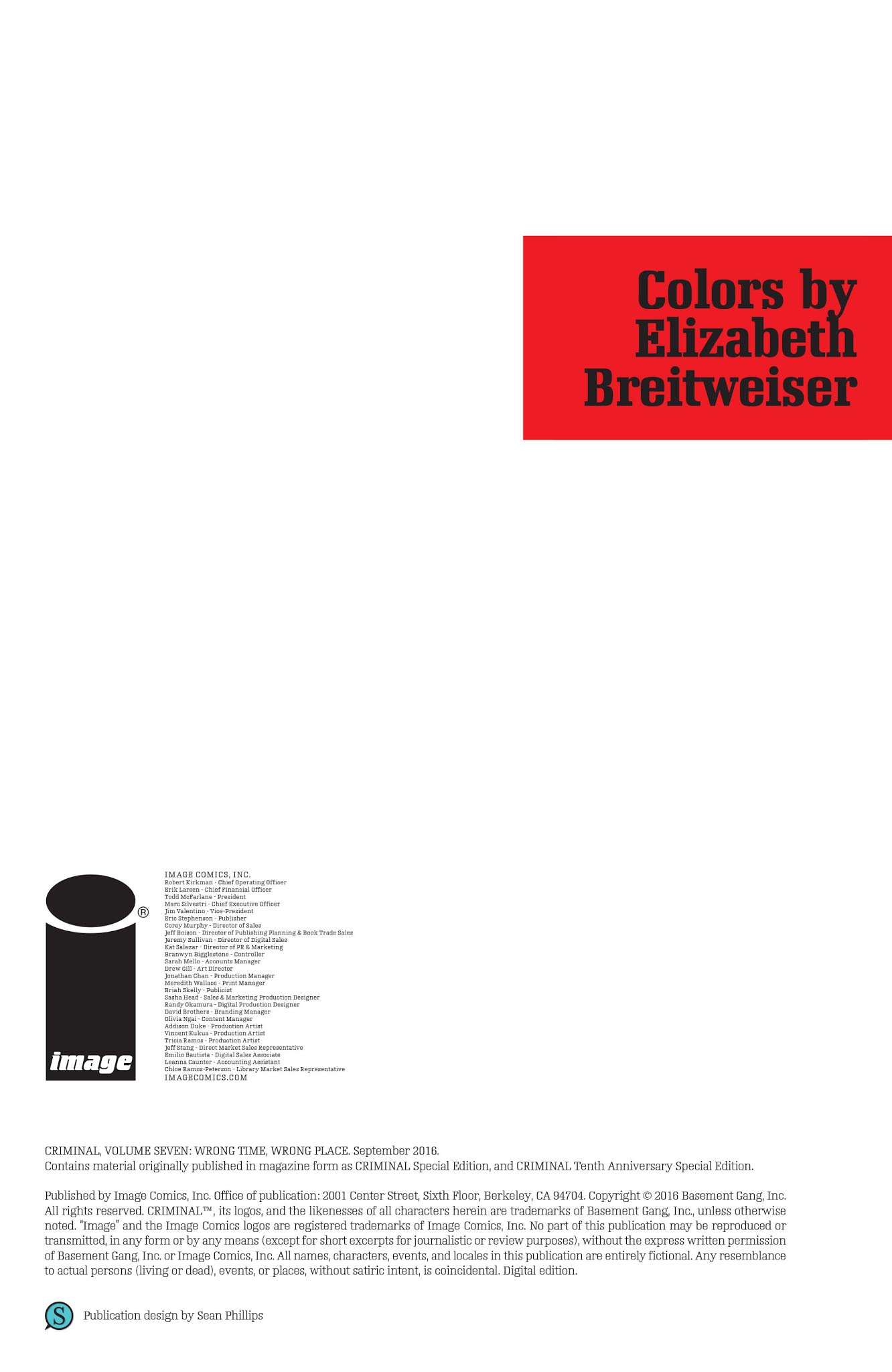 Read online Criminal: Wrong Time, Wrong Place comic -  Issue # TPB - 3