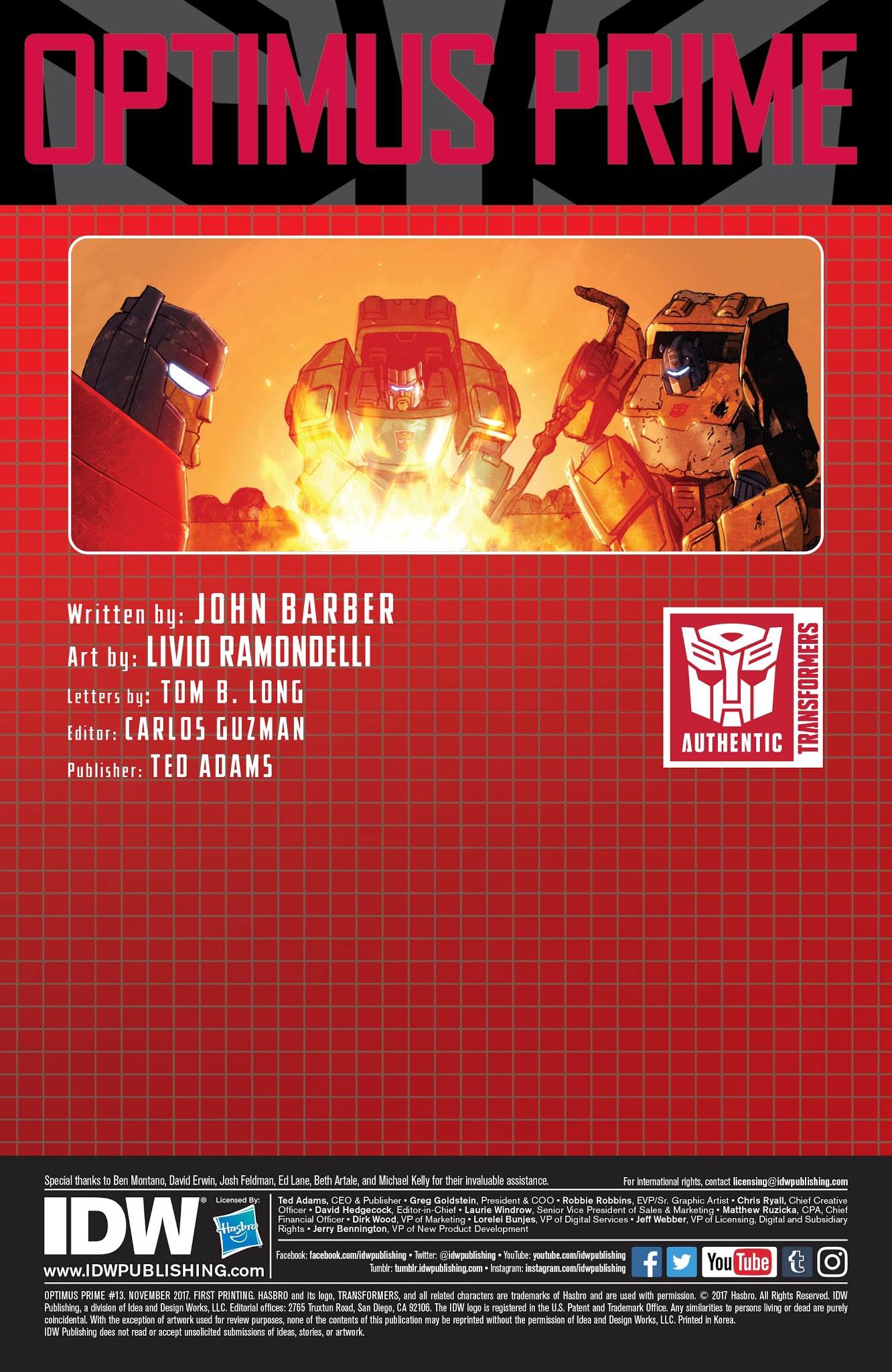 Read online Optimus Prime comic -  Issue #13 - 2