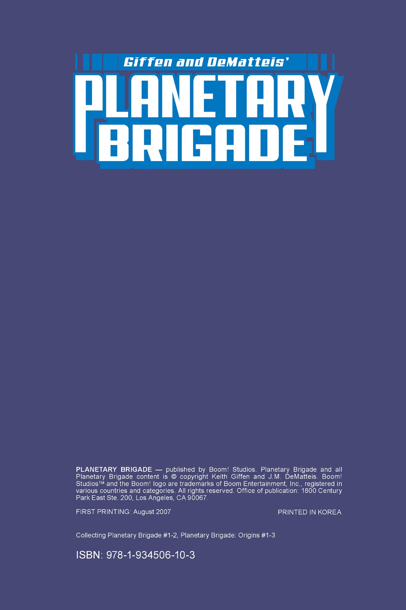Read online Planetary Brigade comic -  Issue # TPB - 2