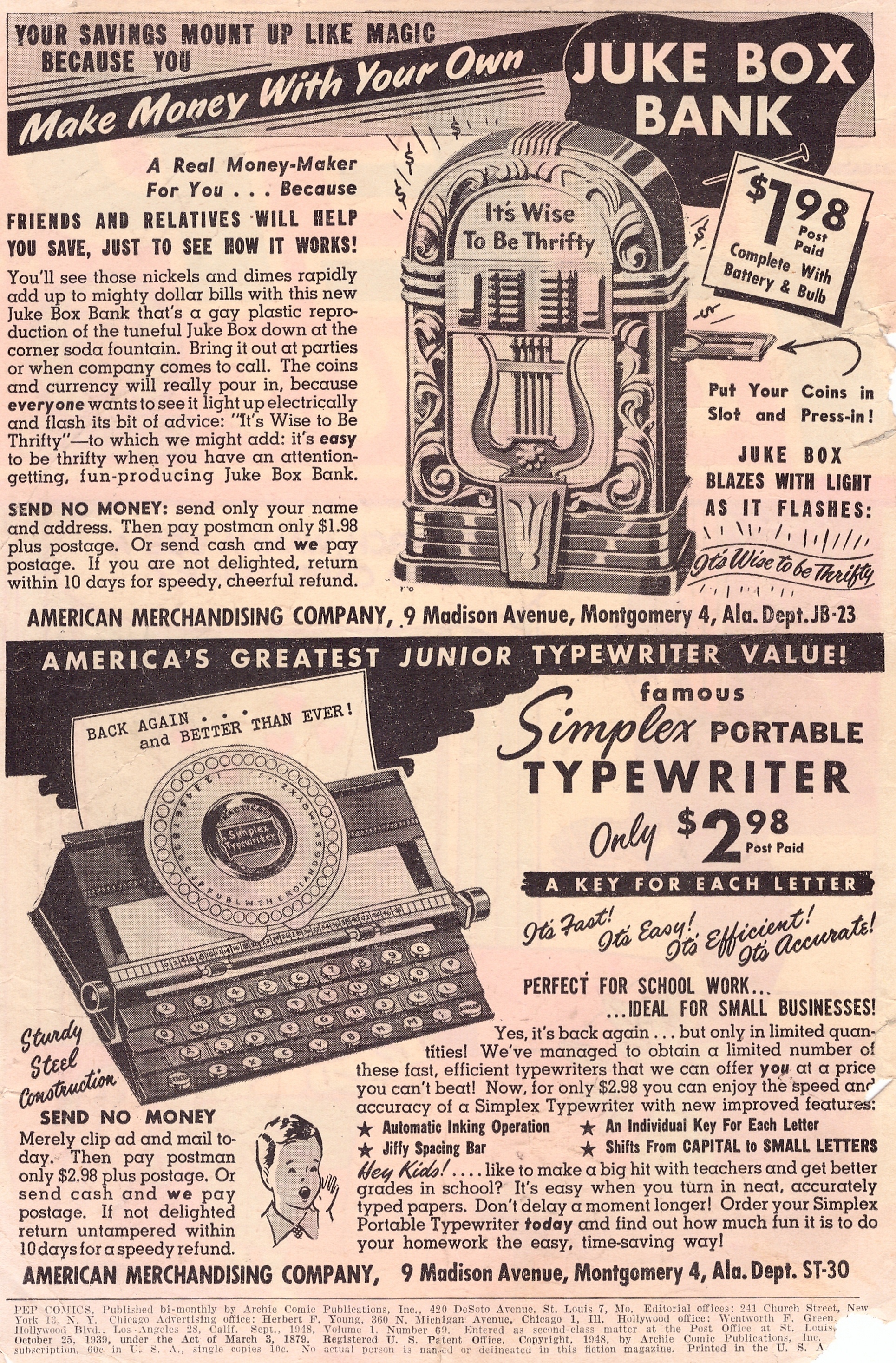 Read online Pep Comics comic -  Issue #69 - 2