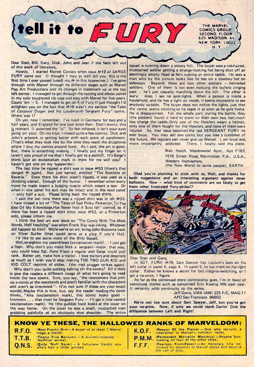 Read online Sgt. Fury comic -  Issue #84 - 32