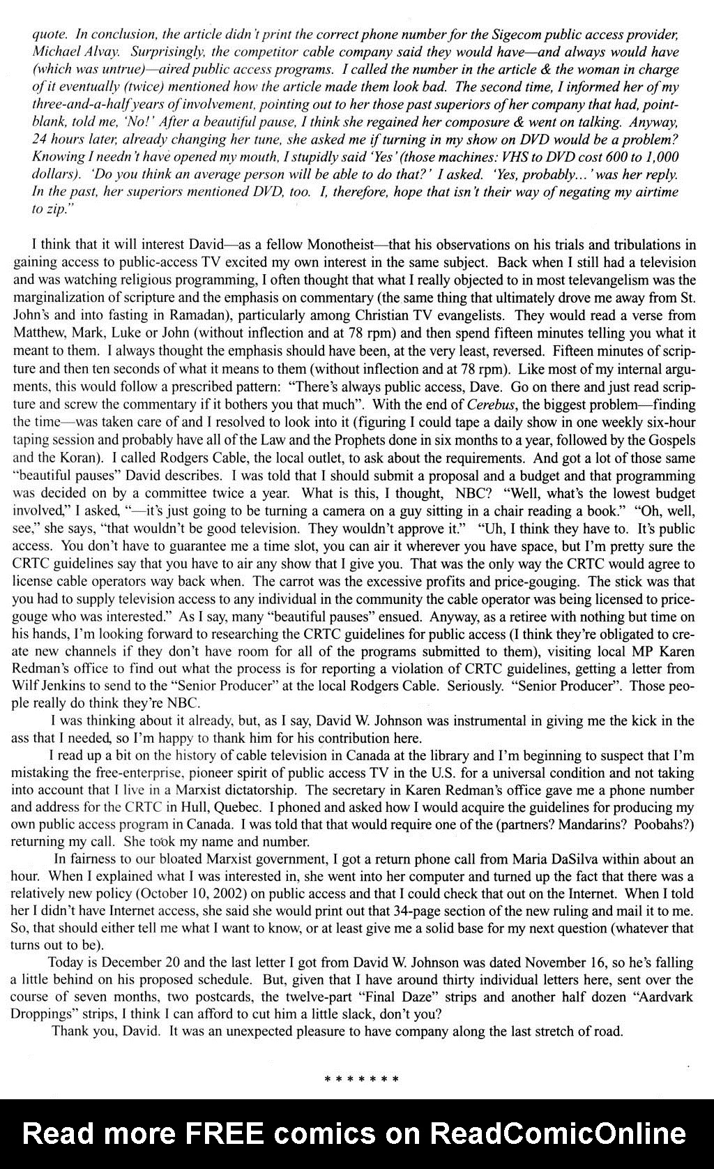 Read online Cerebus comic -  Issue #300 - 29