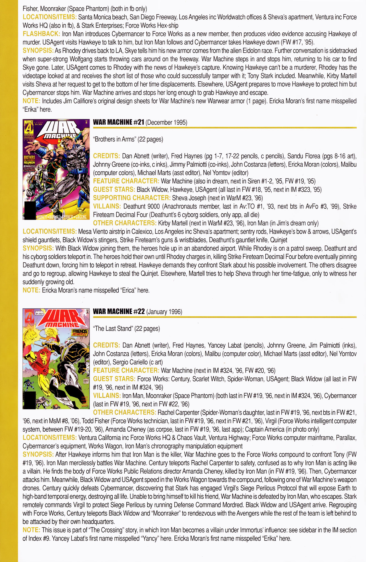 Read online Official Index to the Marvel Universe comic -  Issue #14 - 32
