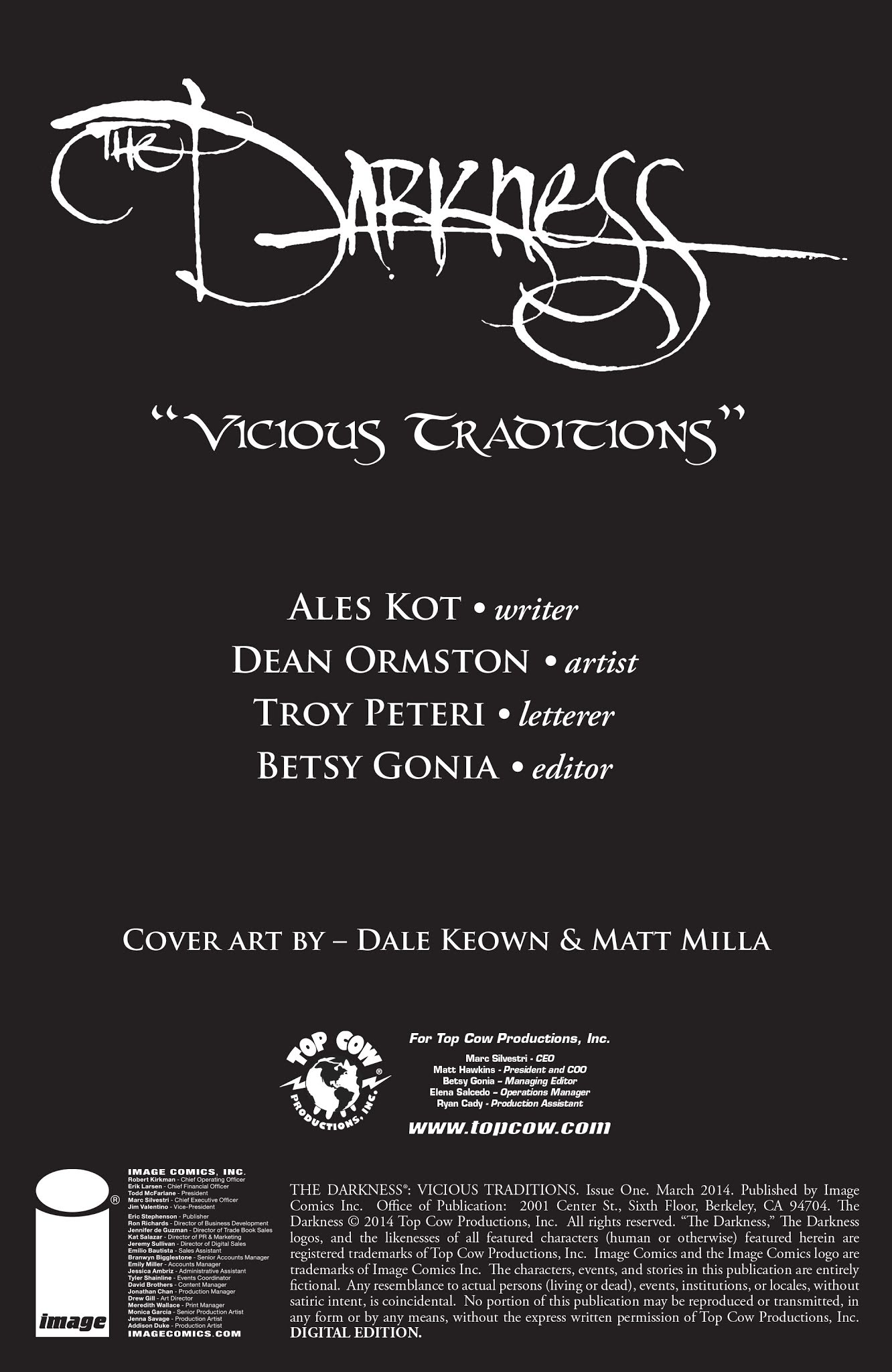 Read online The Darkness: Vicious Traditions comic -  Issue # Full - 2