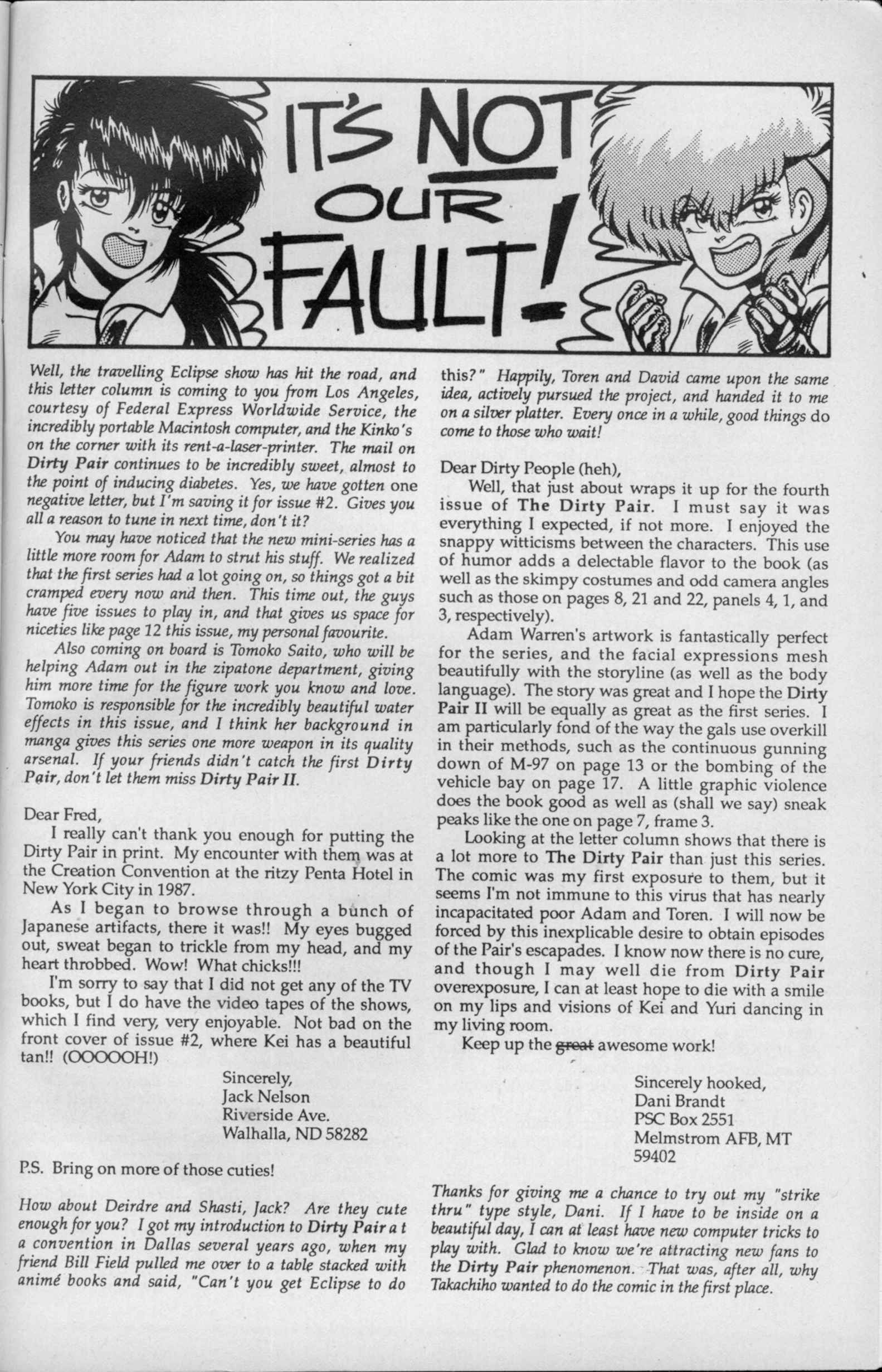 Dirty Pair II Issue #1 #1 - English 27
