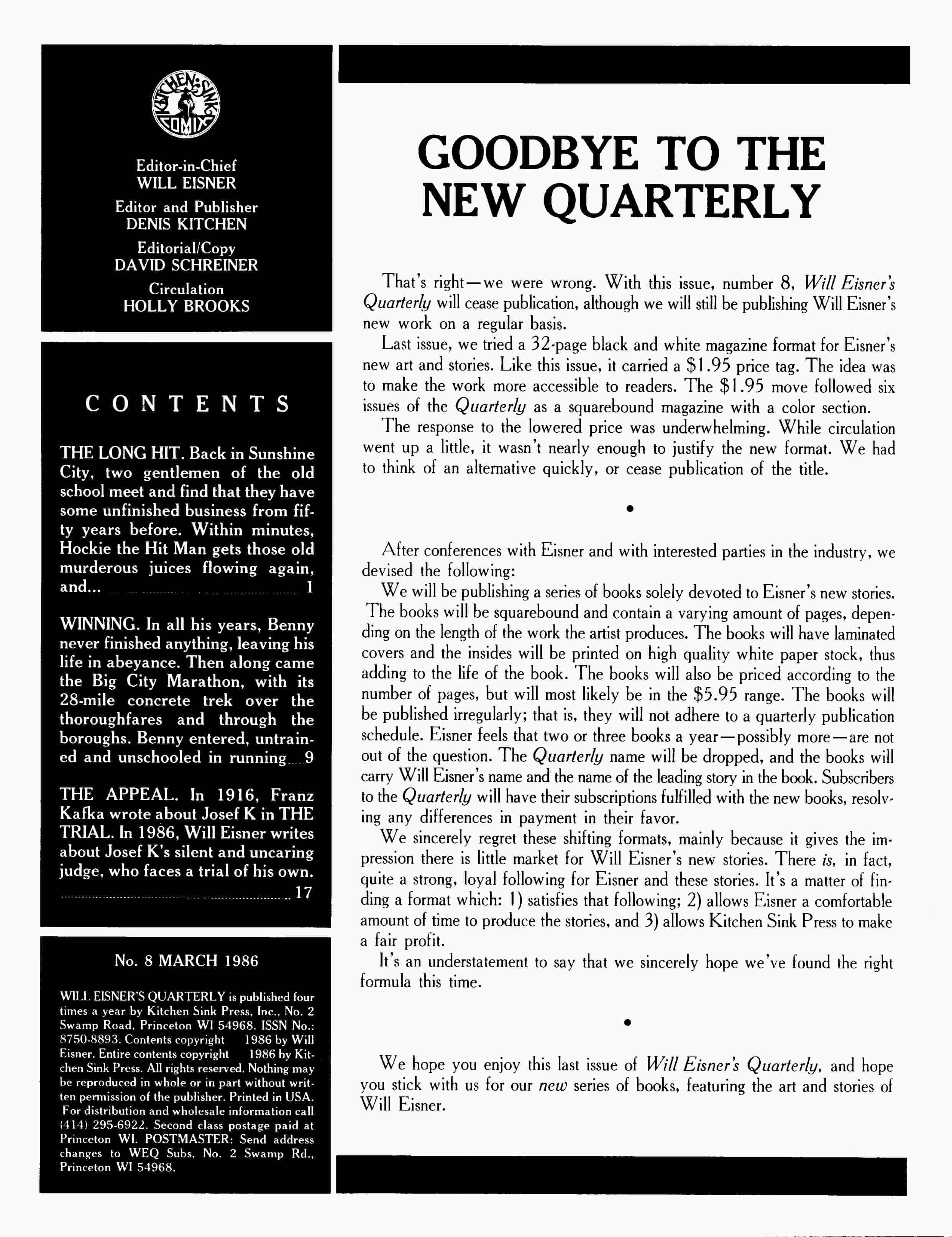 Read online Will Eisner's Quarterly comic -  Issue #8 - 2