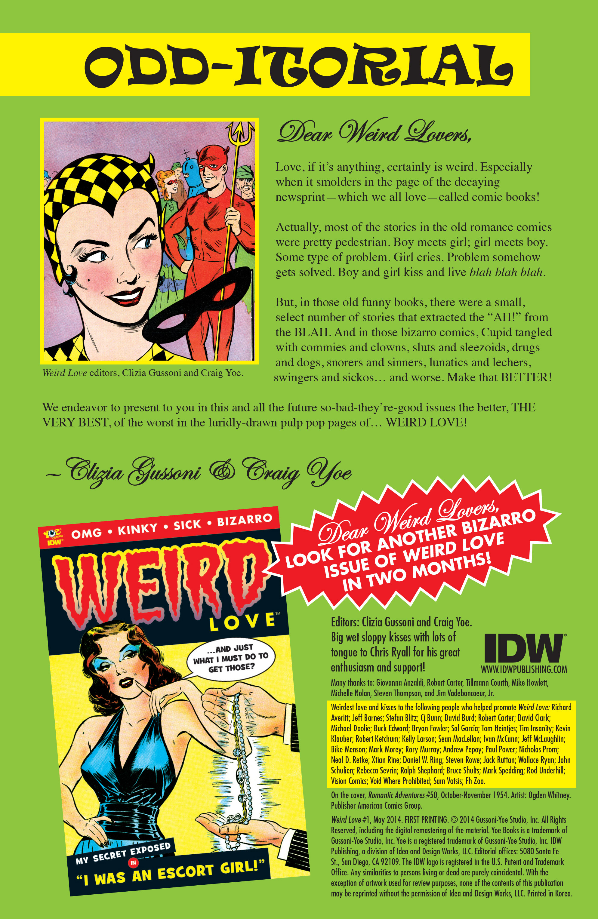 Read online Weird Love comic -  Issue #1 - 2