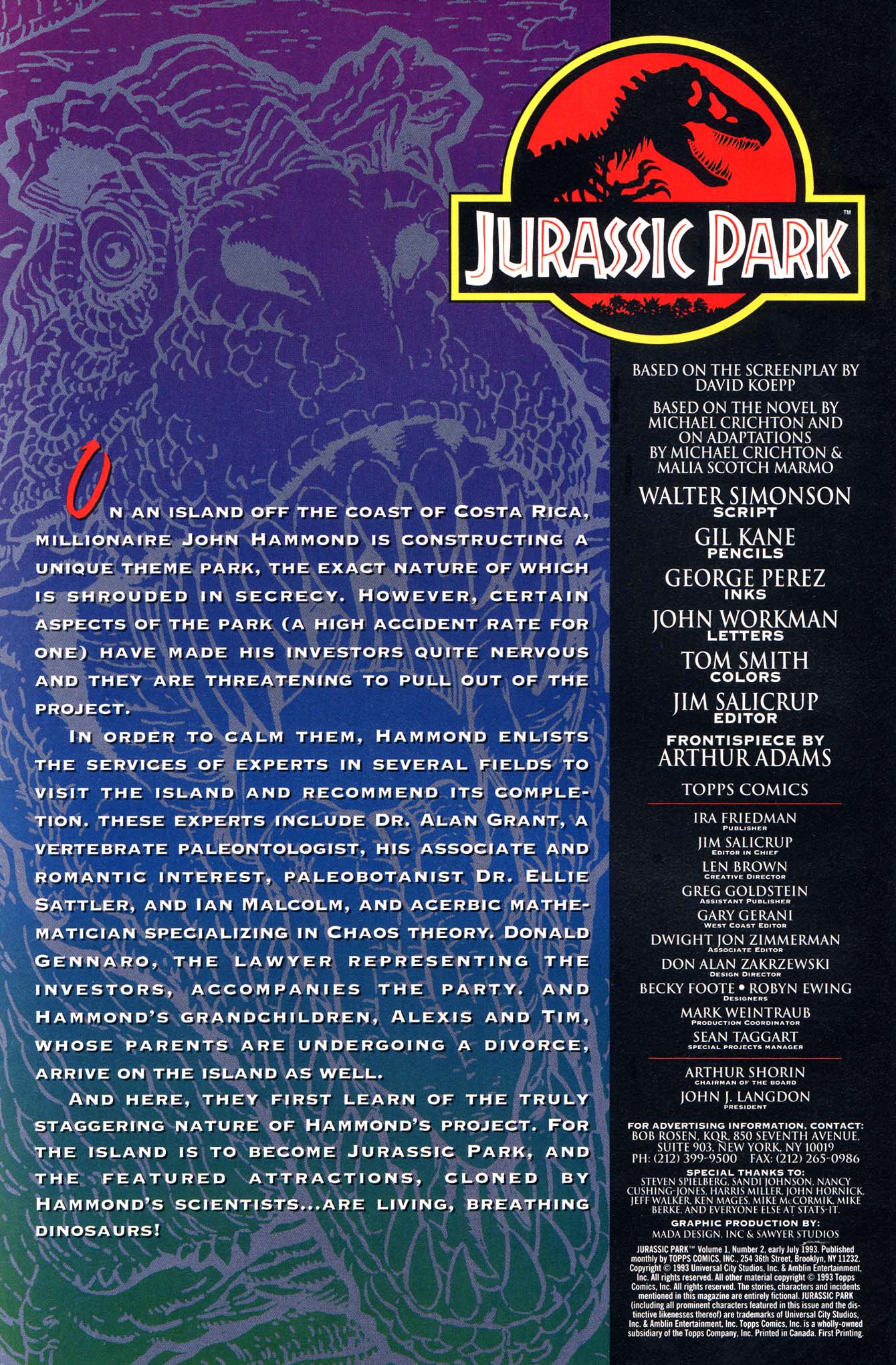 Read online Jurassic Park (1993) comic -  Issue #2 - 2