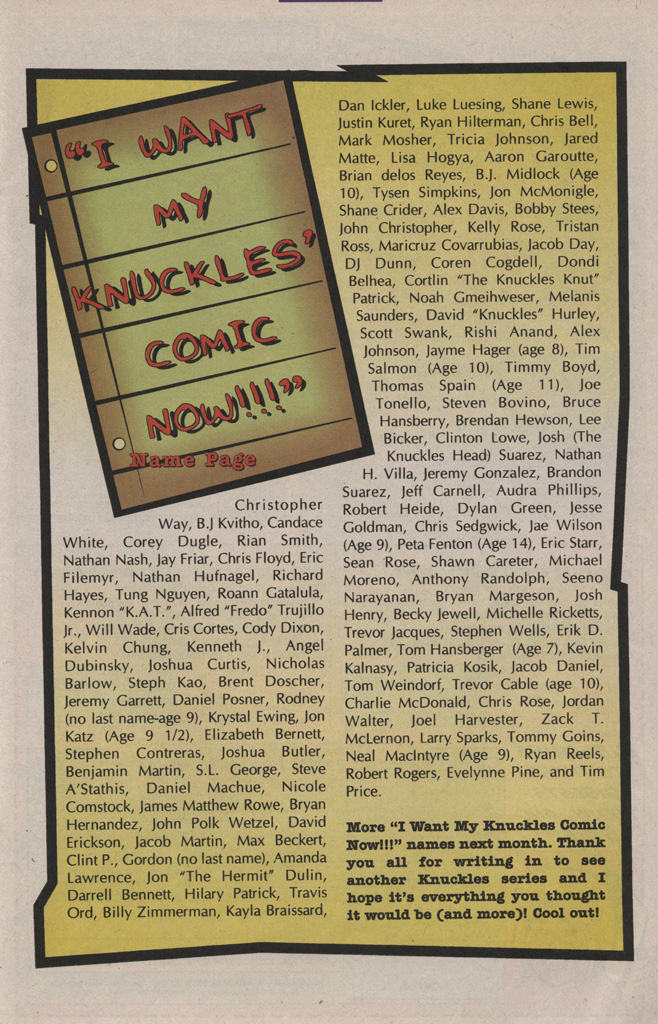 Read online Knuckles the Echidna comic -  Issue #1 - 17