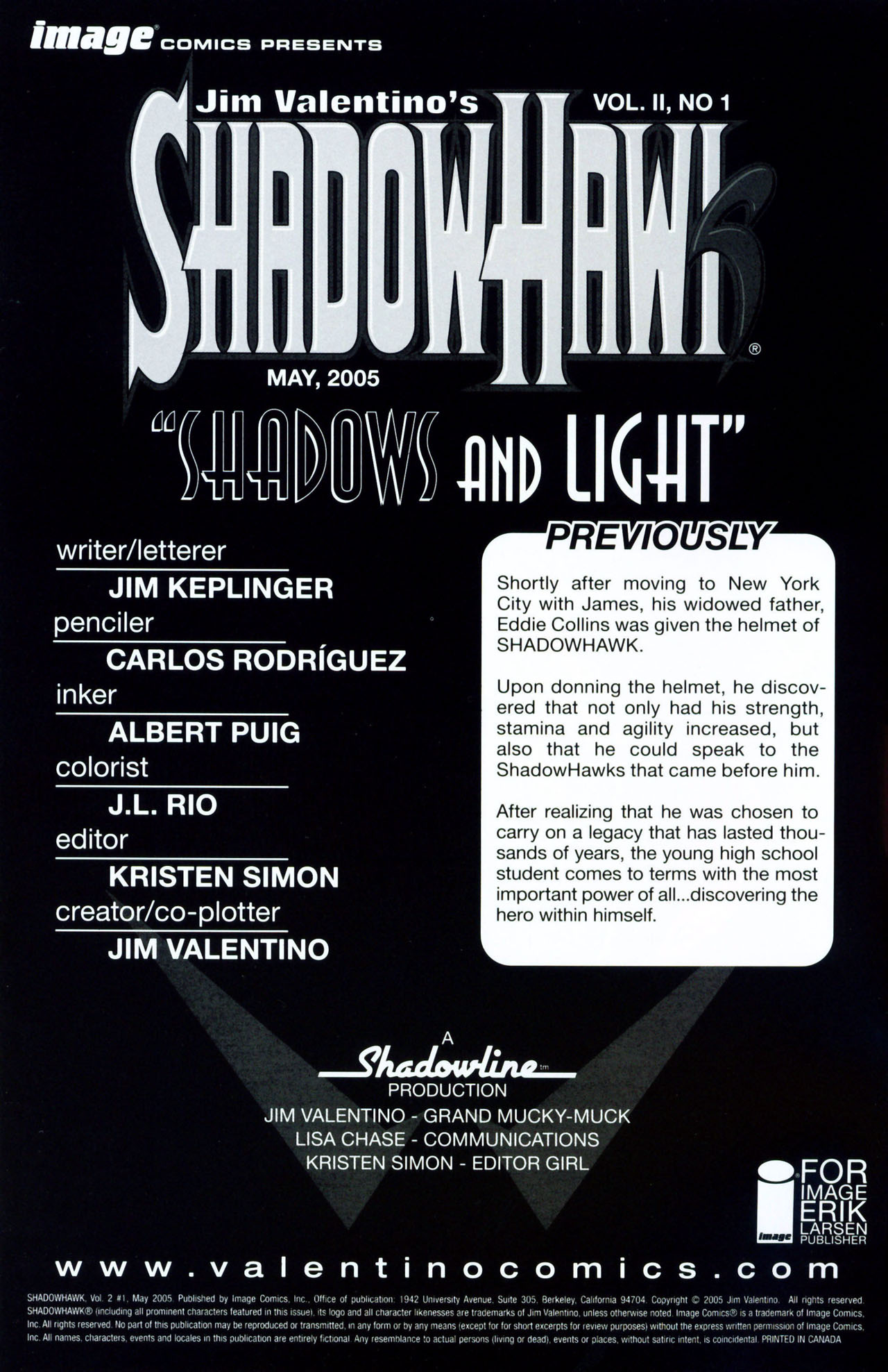 Read online ShadowHawk (2005) comic -  Issue #1 - 2
