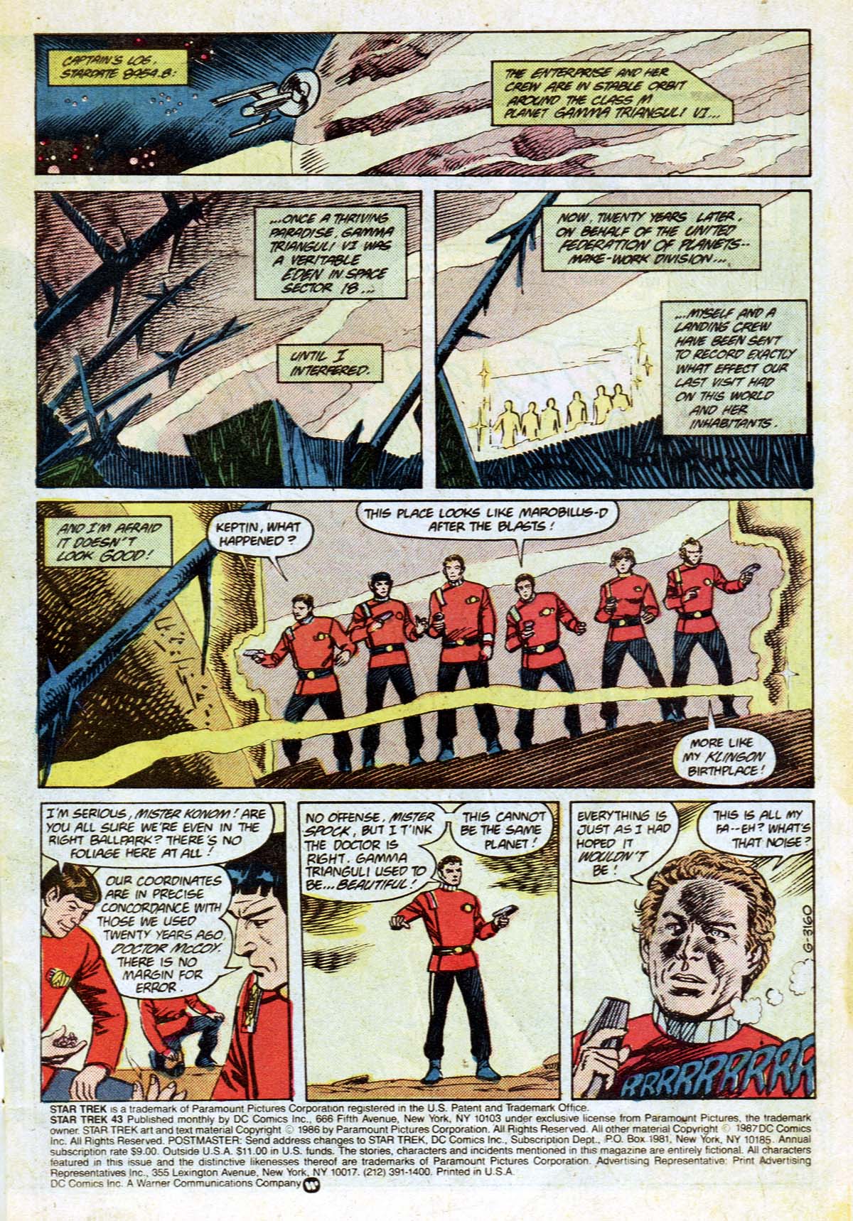 Read online Star Trek (1984) comic -  Issue #43 - 2