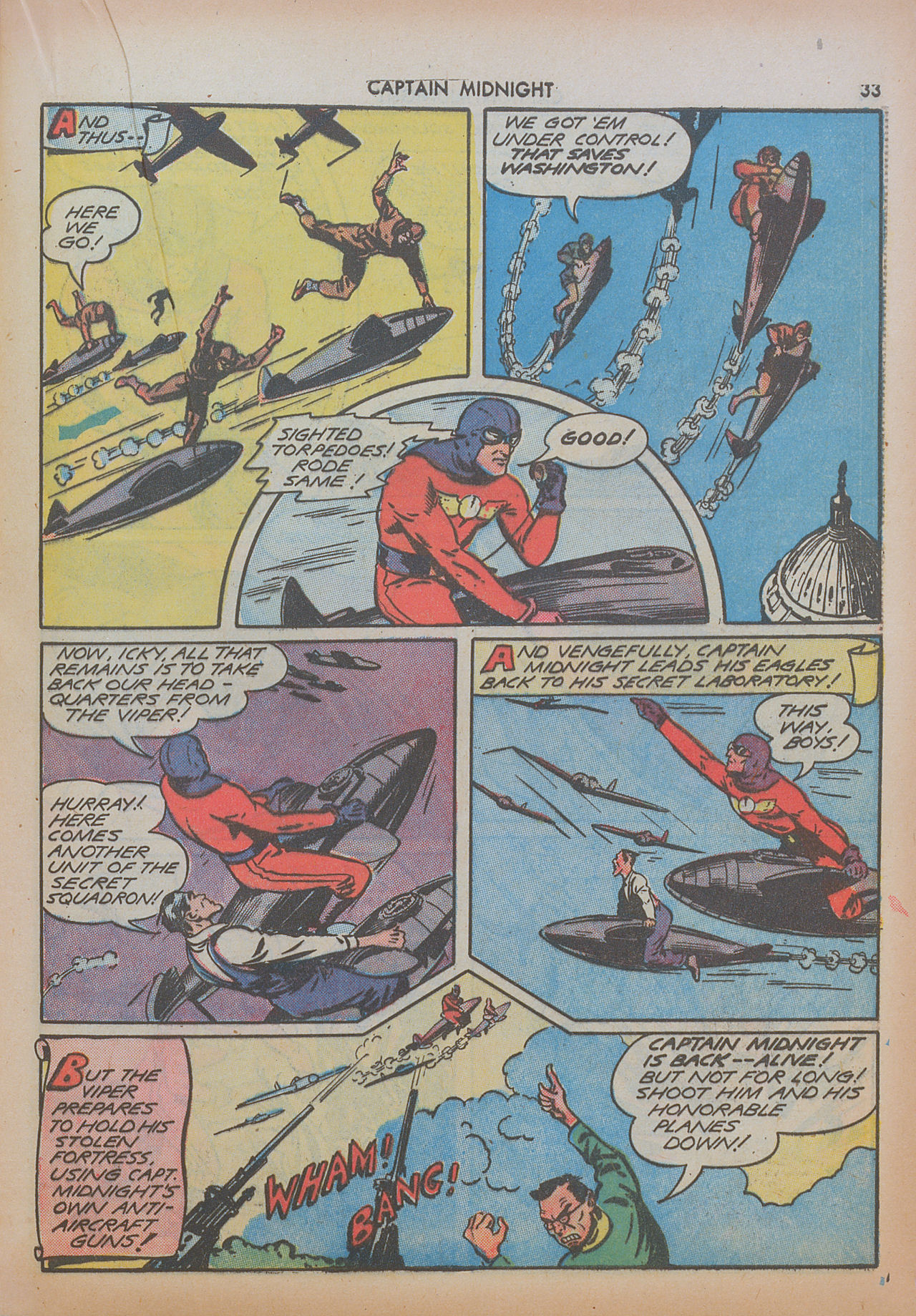 Read online Captain Midnight (1942) comic -  Issue #8 - 33
