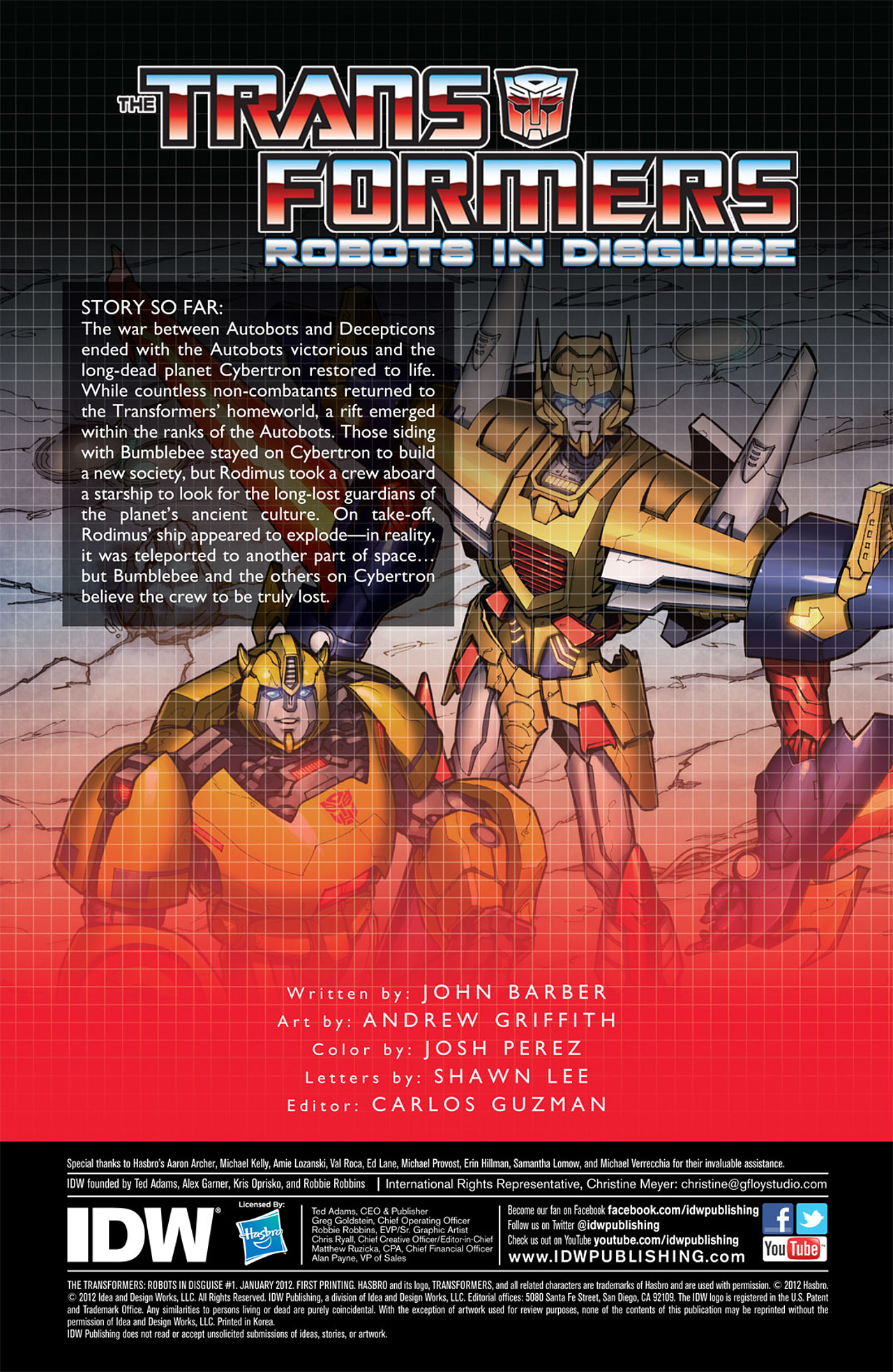 Read online Transformers: Robots In Disguise (2012) comic -  Issue #1 - 8