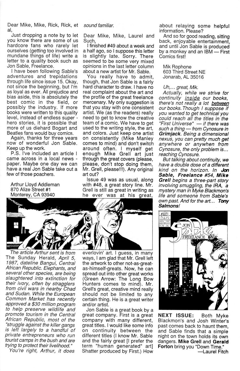 Read online Jon Sable, Freelance comic -  Issue #52 - 28
