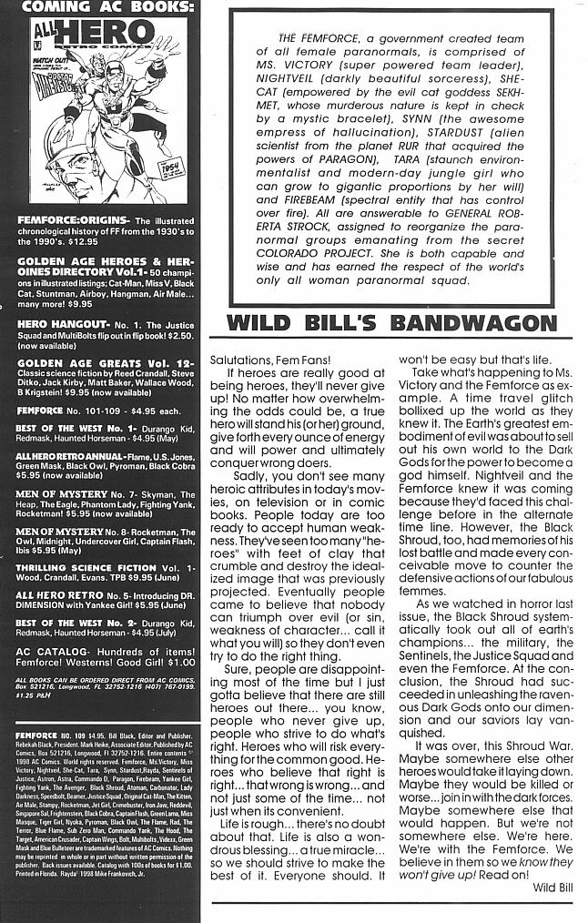 Read online Femforce comic -  Issue #109 - 2