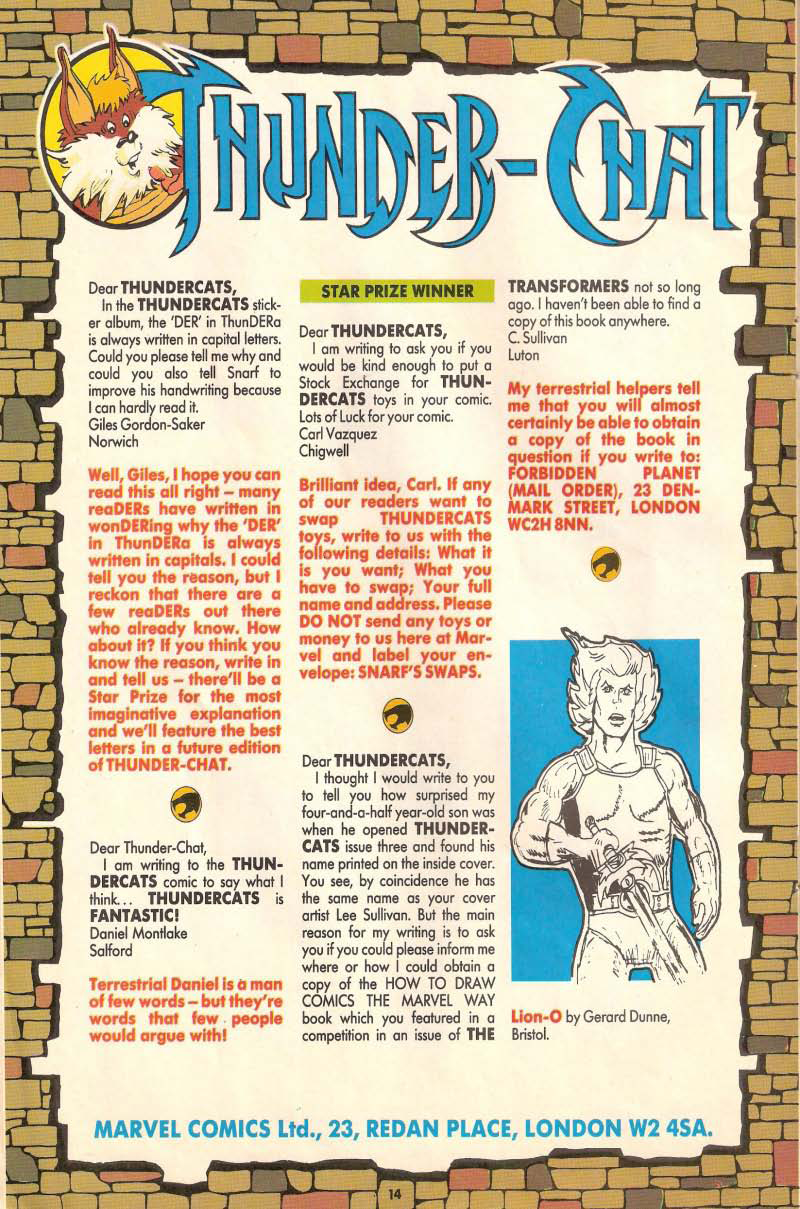Read online ThunderCats (1987) comic -  Issue #10 - 14