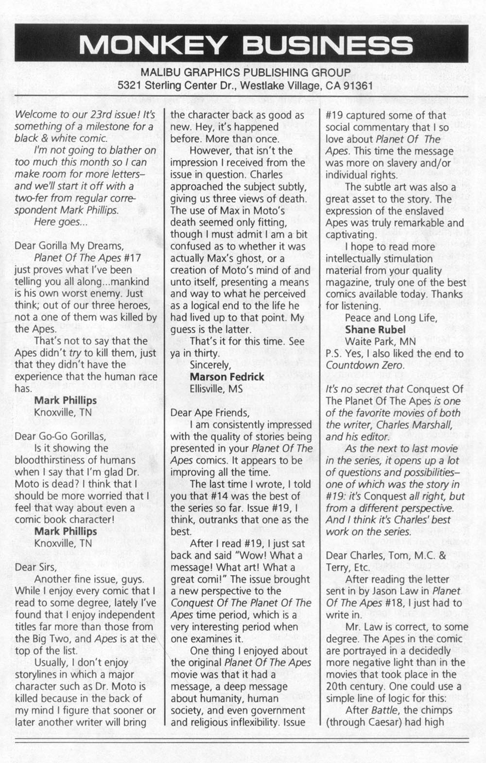 Read online Planet of the Apes (1990) comic -  Issue #23 - 31