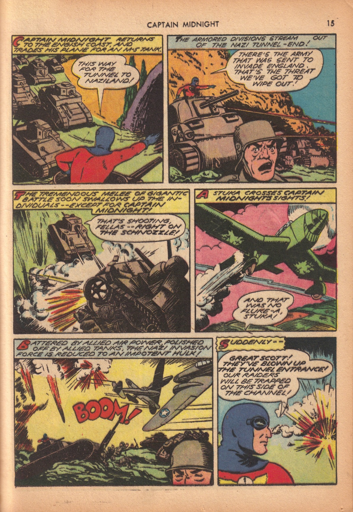 Read online Captain Midnight (1942) comic -  Issue #10 - 15