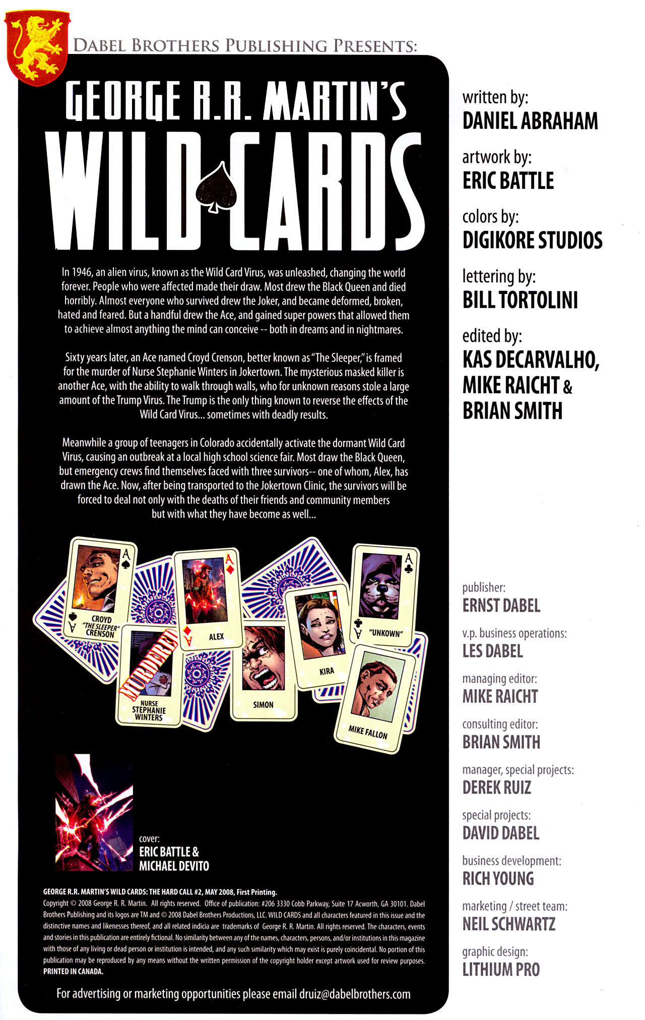 Read online George R.R. Martin's Wild Cards: The Hard Call comic -  Issue #2 - 2
