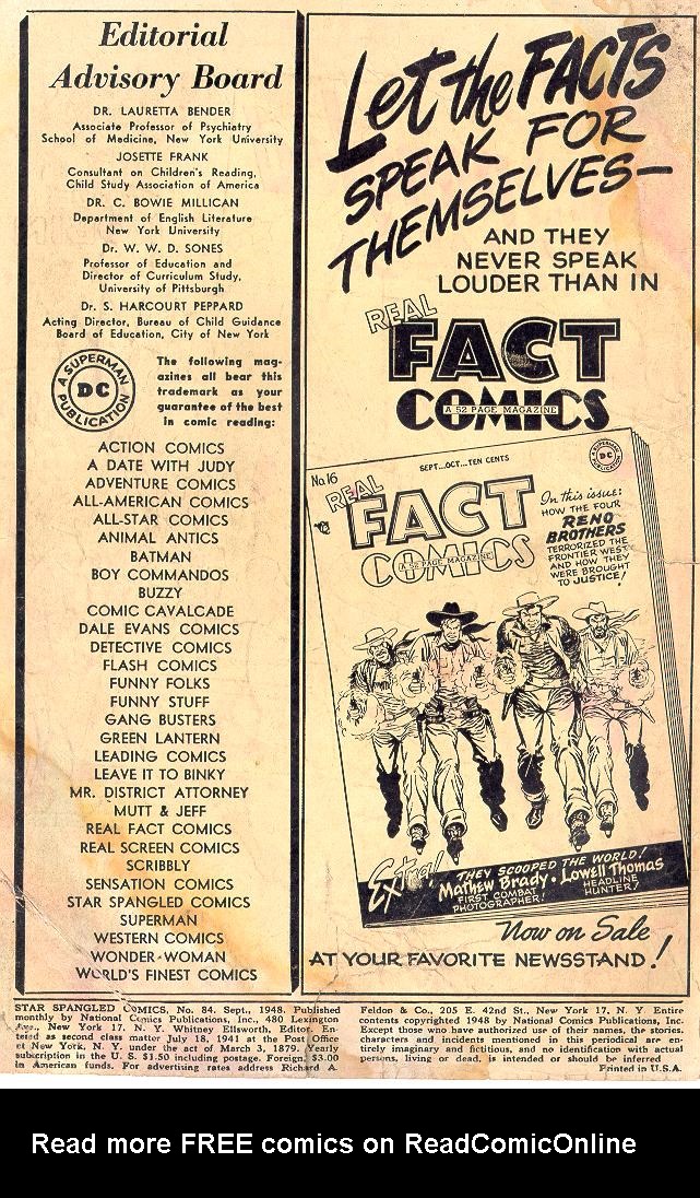 Read online Star Spangled Comics comic -  Issue #84 - 2