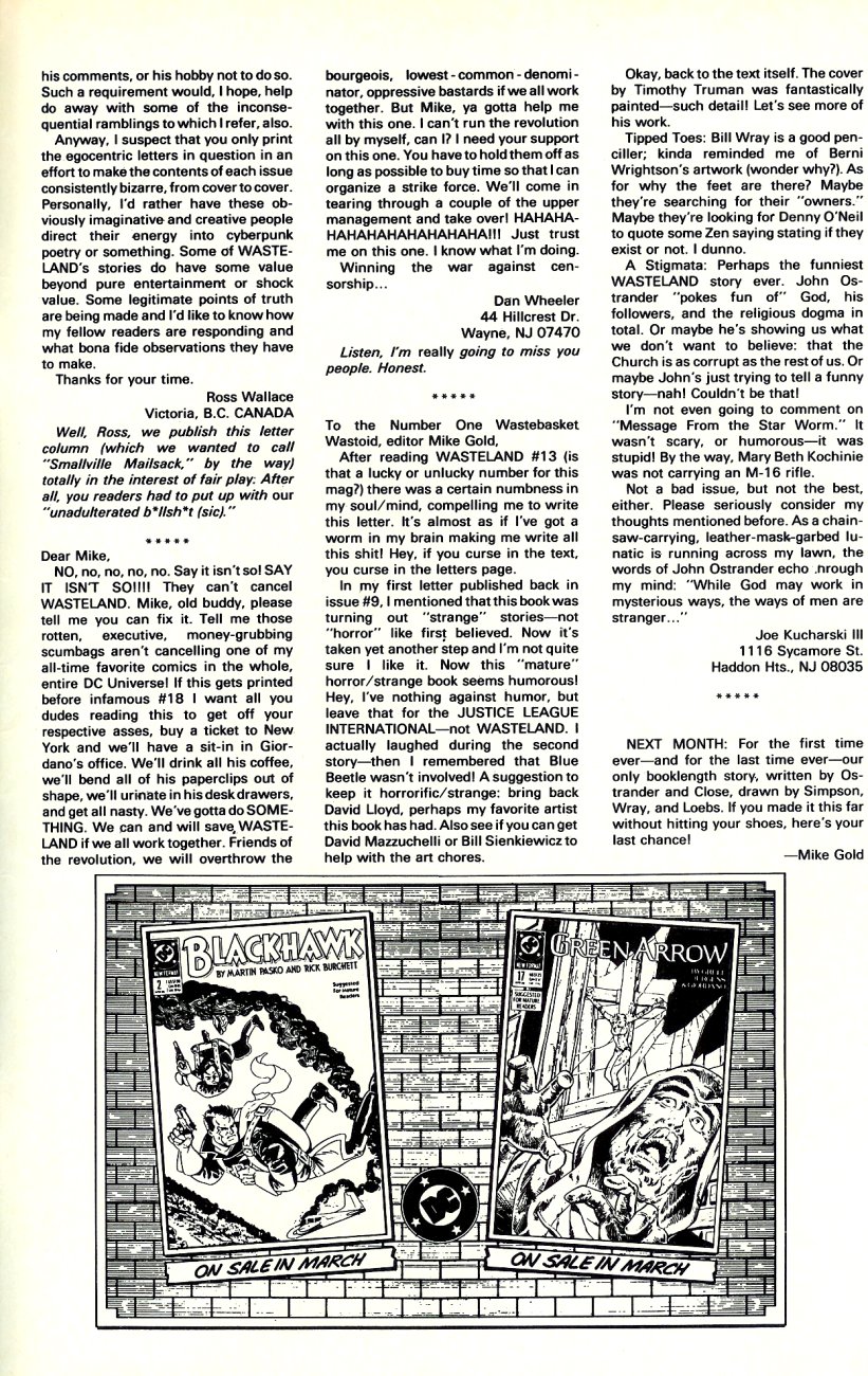 Read online Wasteland (1987) comic -  Issue #17 - 30